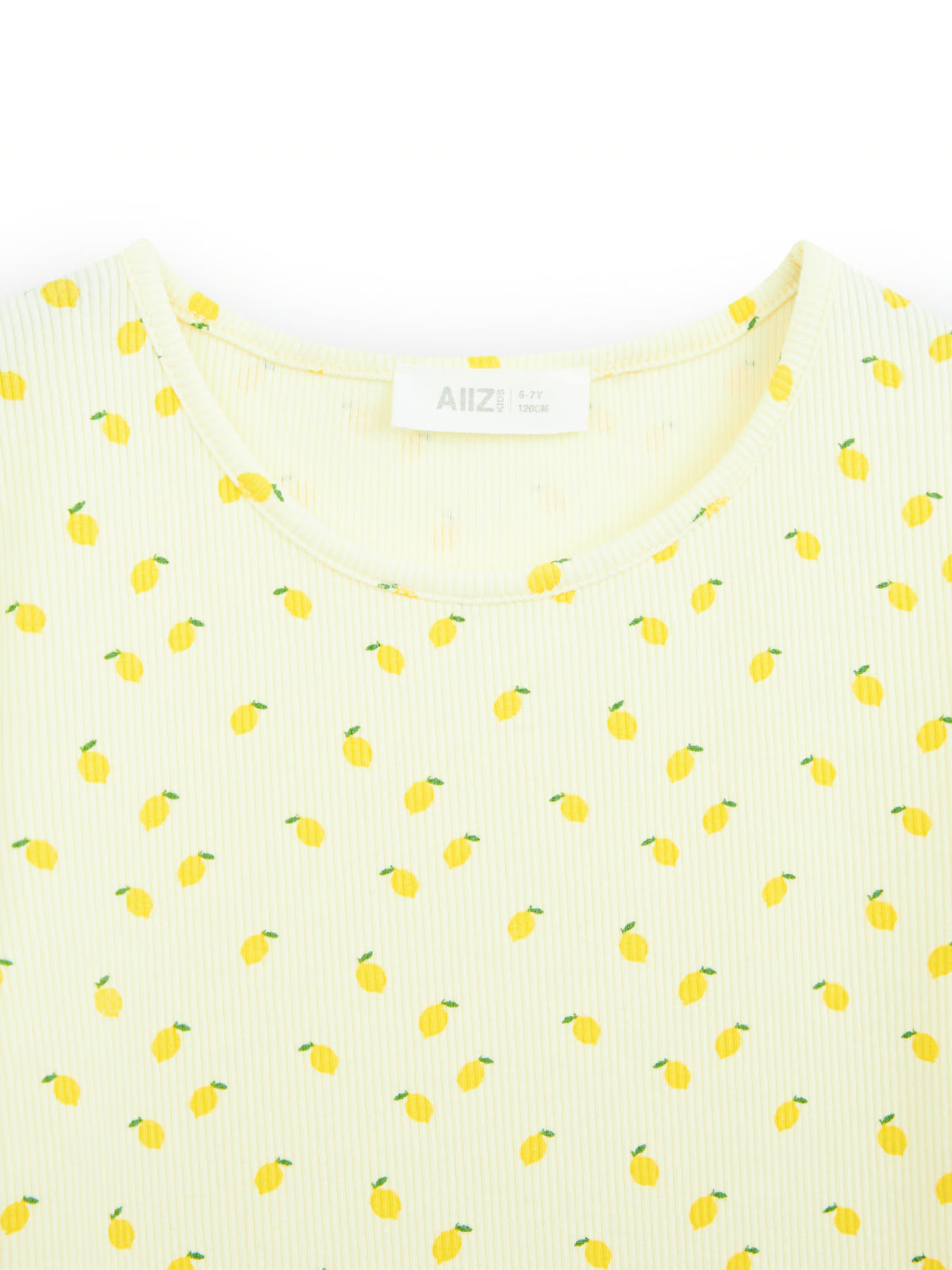 AIIZ Girl's Printed Ribbed T-Shirt