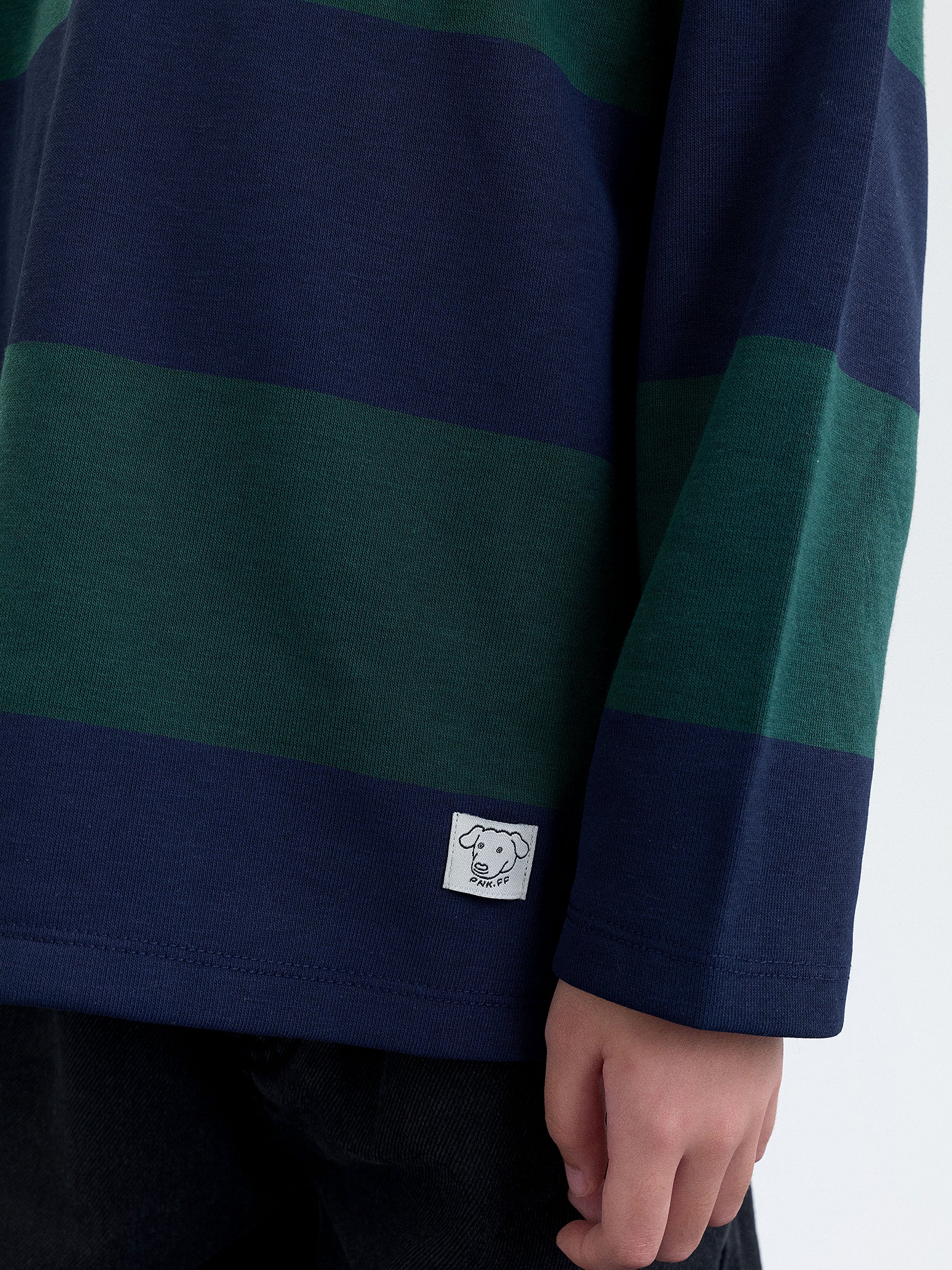 AIIZ Boy's Striped Rugby Polo Shirt
