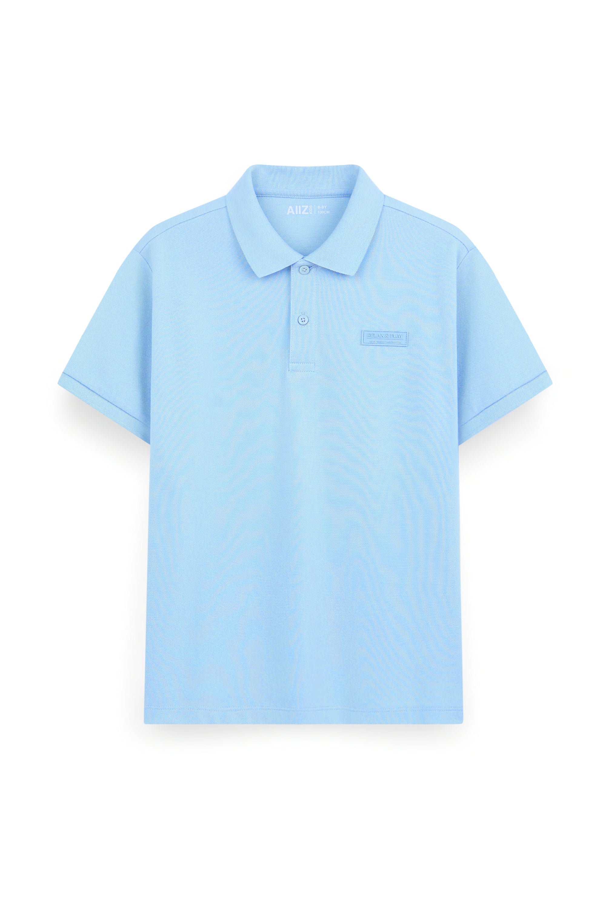 AIIZ Boy's Pique Polo Shirt (Light Blue / 4-5Y)