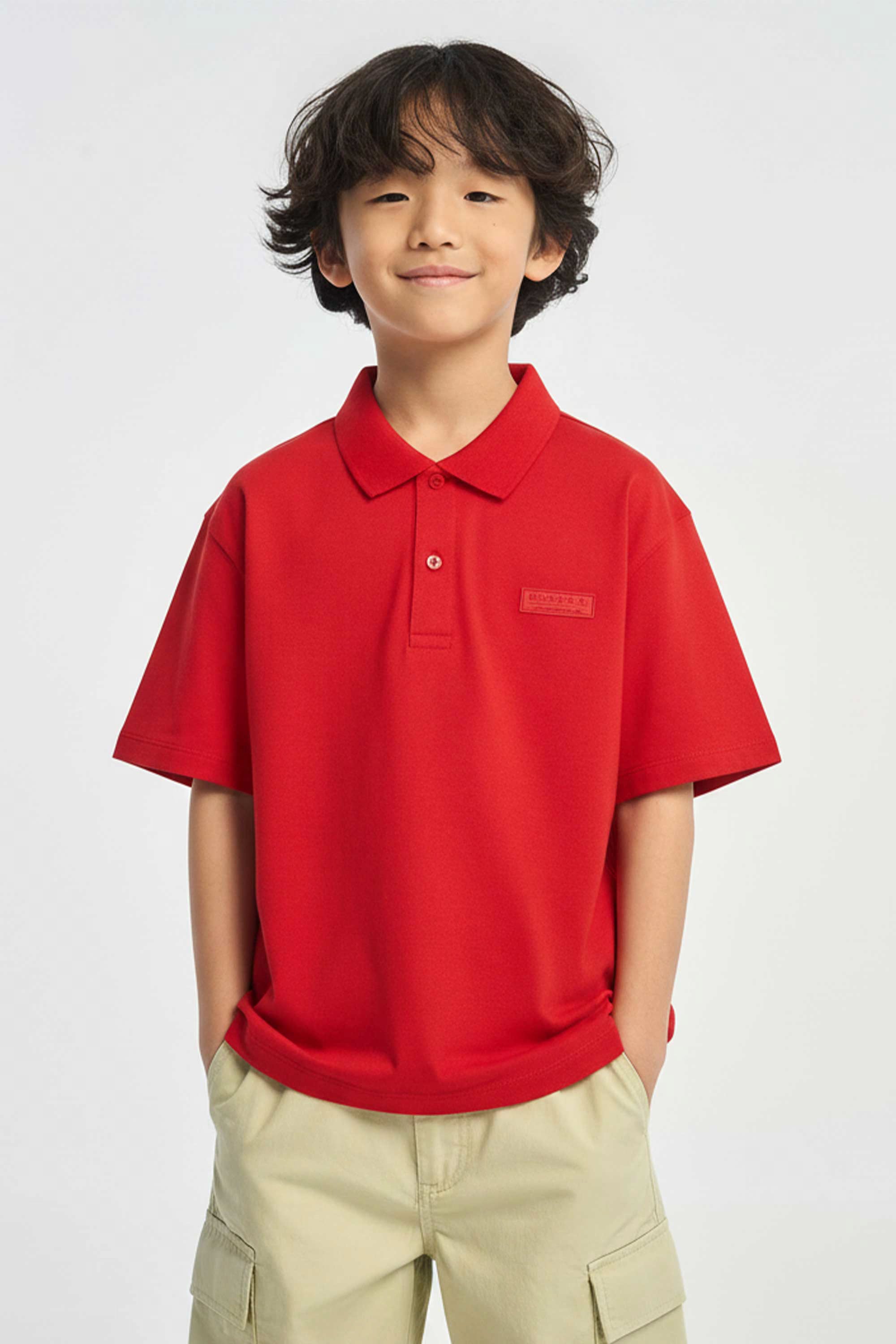 AIIZ Boy's Pique Polo Shirt