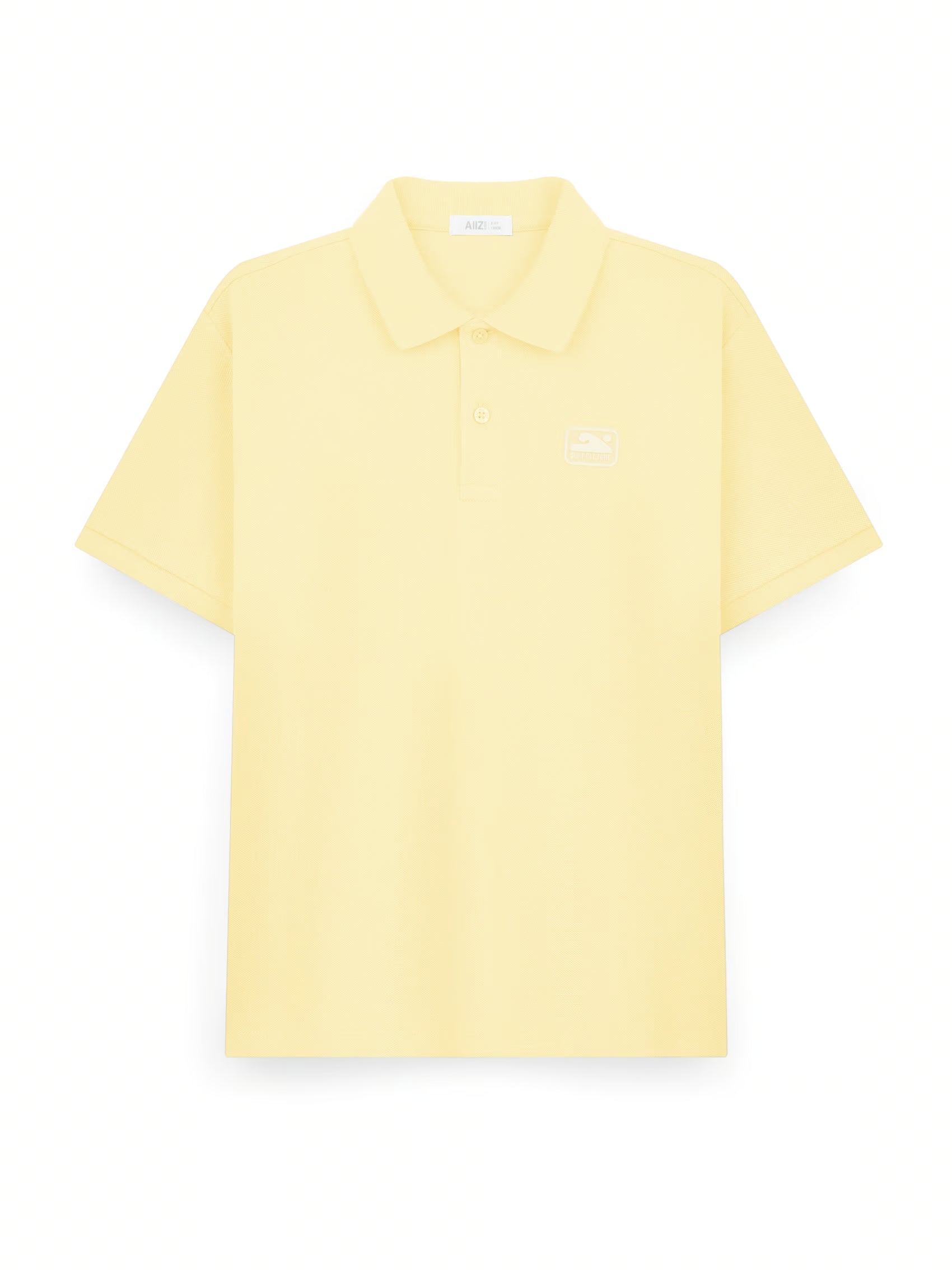 AIIZ Boy's Pique Polo Shirt (Light Yellow / 4-5Y)