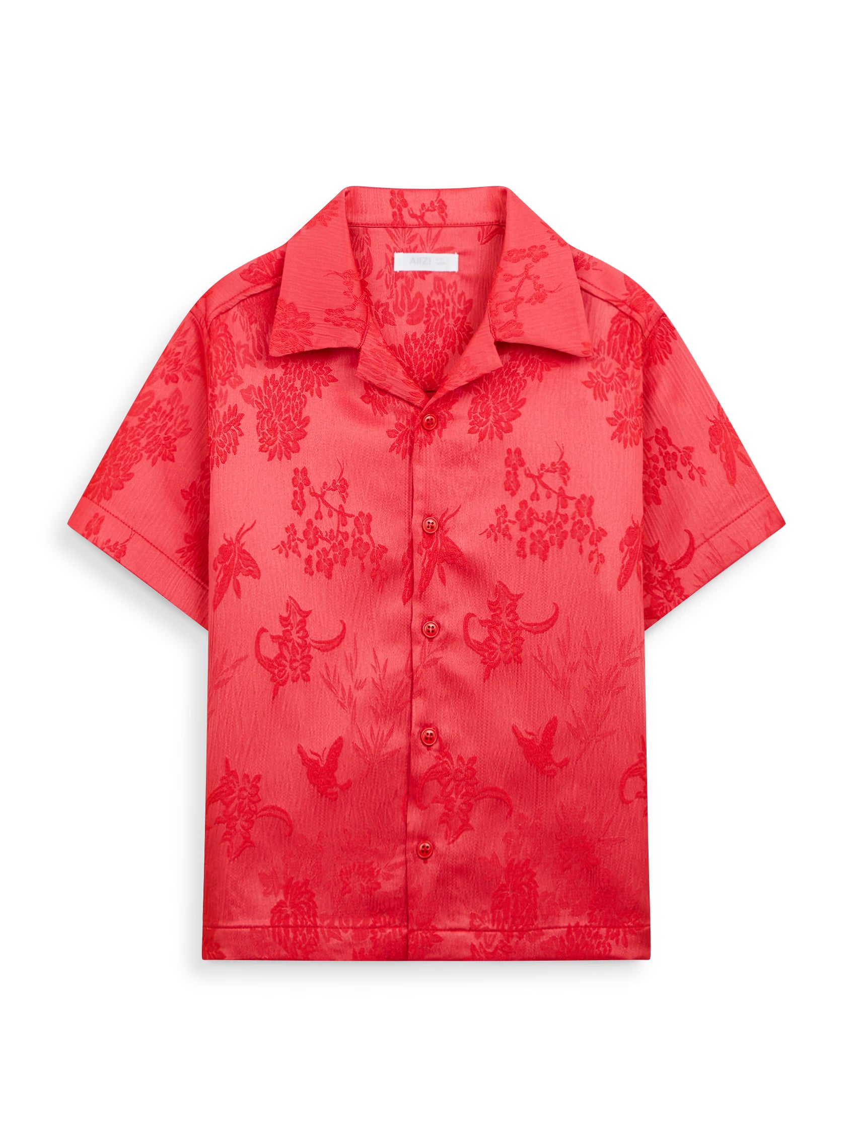 AIIZ Boy's Jacquard Short Sleeve Shirt