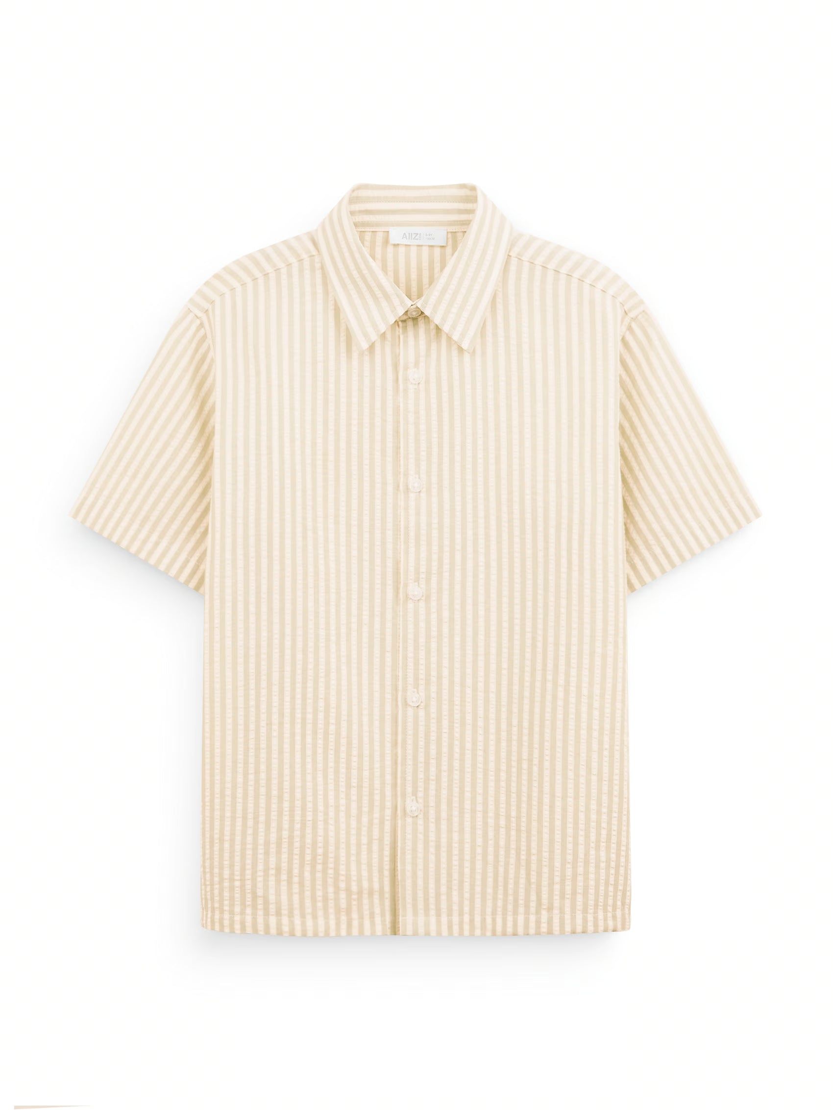 AIIZ Boy's Striped Short Sleeve Shirt