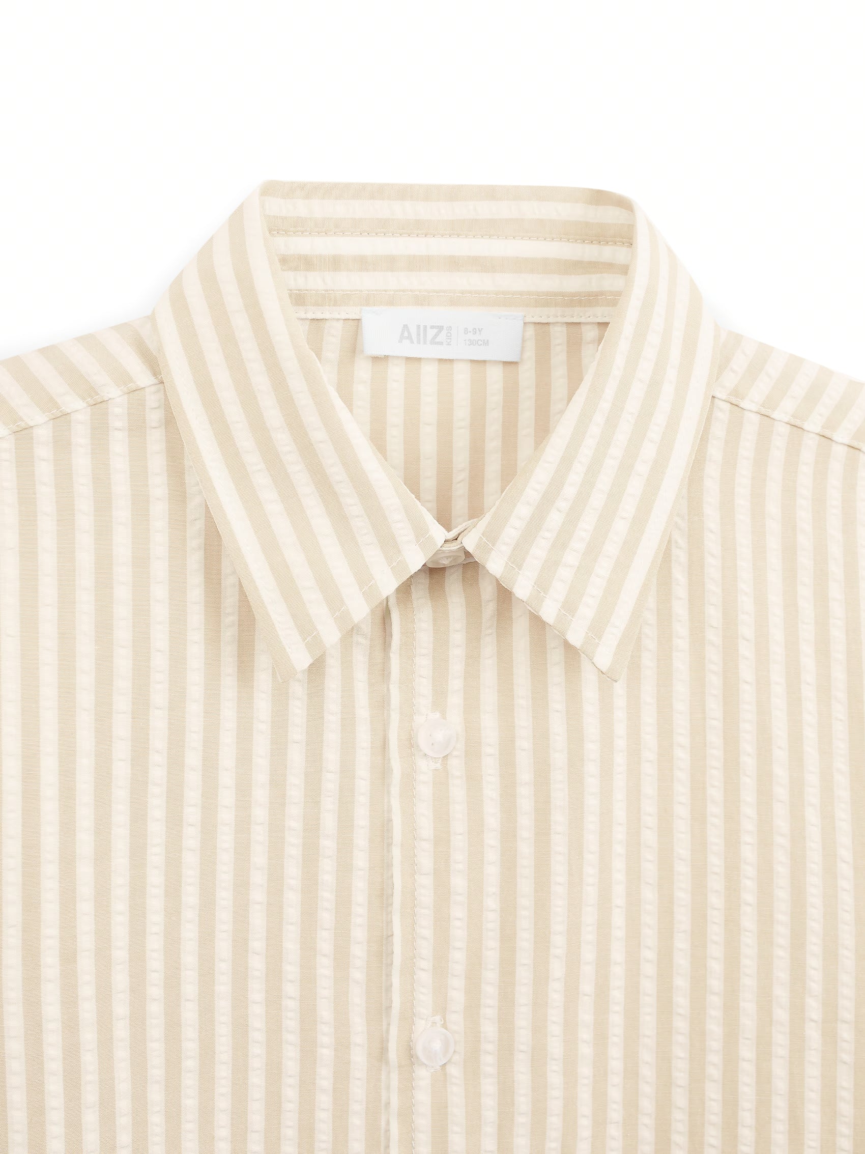 AIIZ Boy's Striped Short Sleeve Shirt