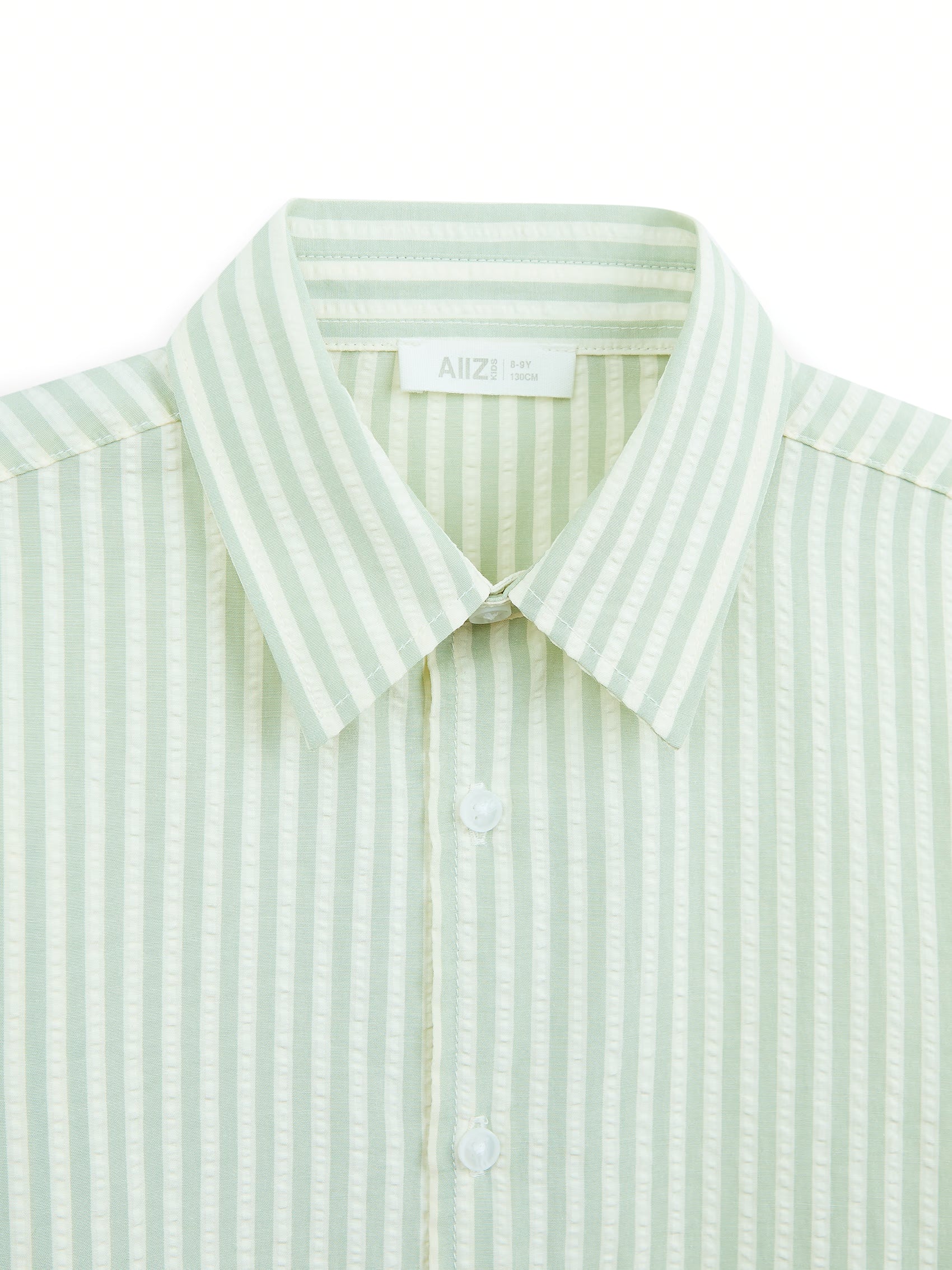 AIIZ Boy's Striped Short Sleeve Shirt