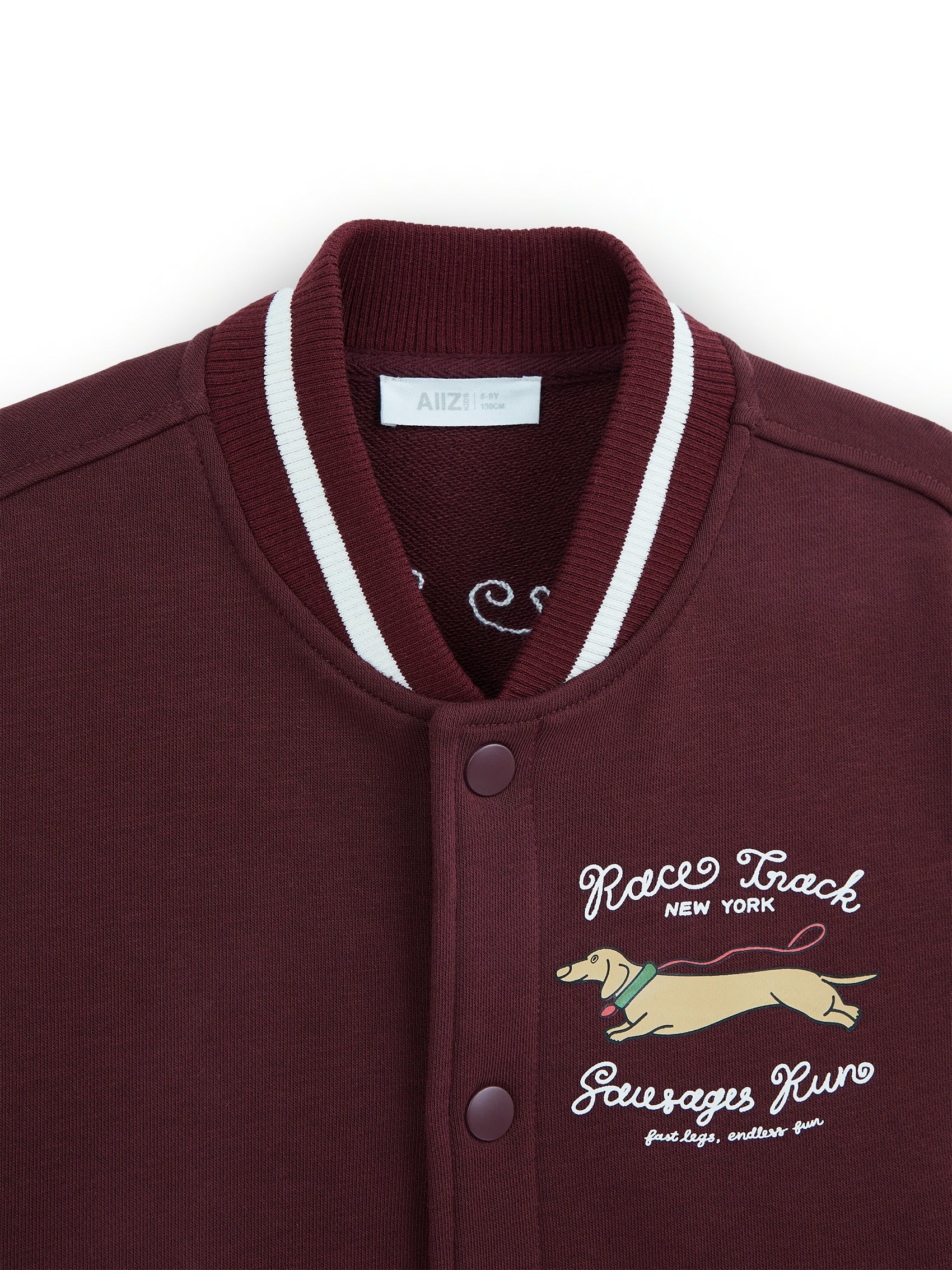AIIZ Boy's Petite Cafe Bomber Jacket
