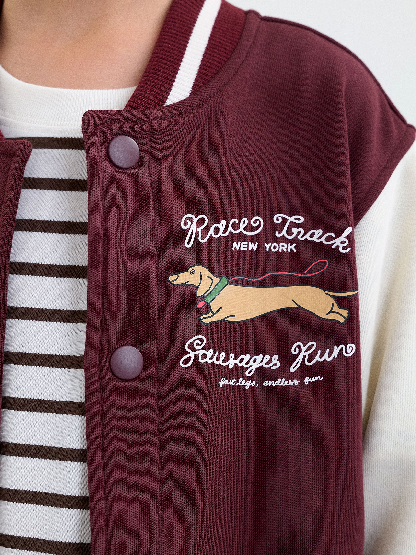AIIZ Boy's Petite Cafe Bomber Jacket