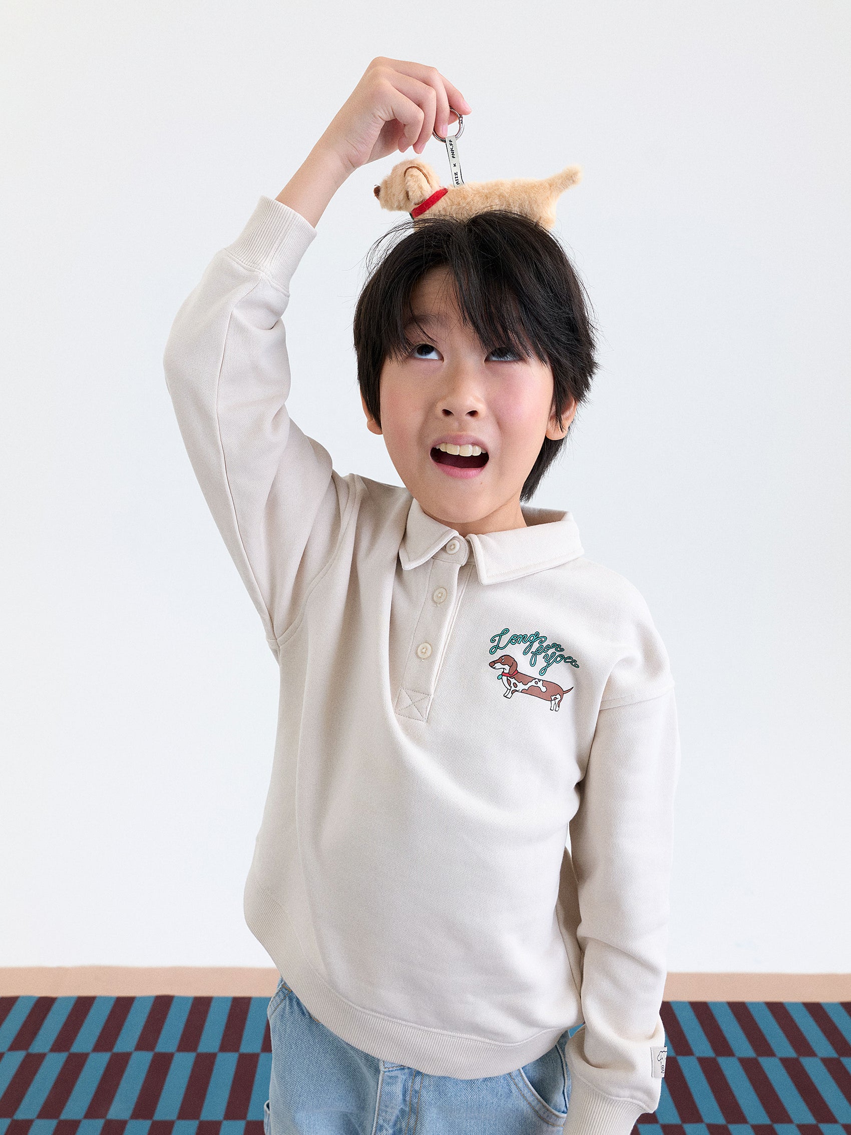 AIIZ Boy's Petite Cafe Polo Sweatshirt