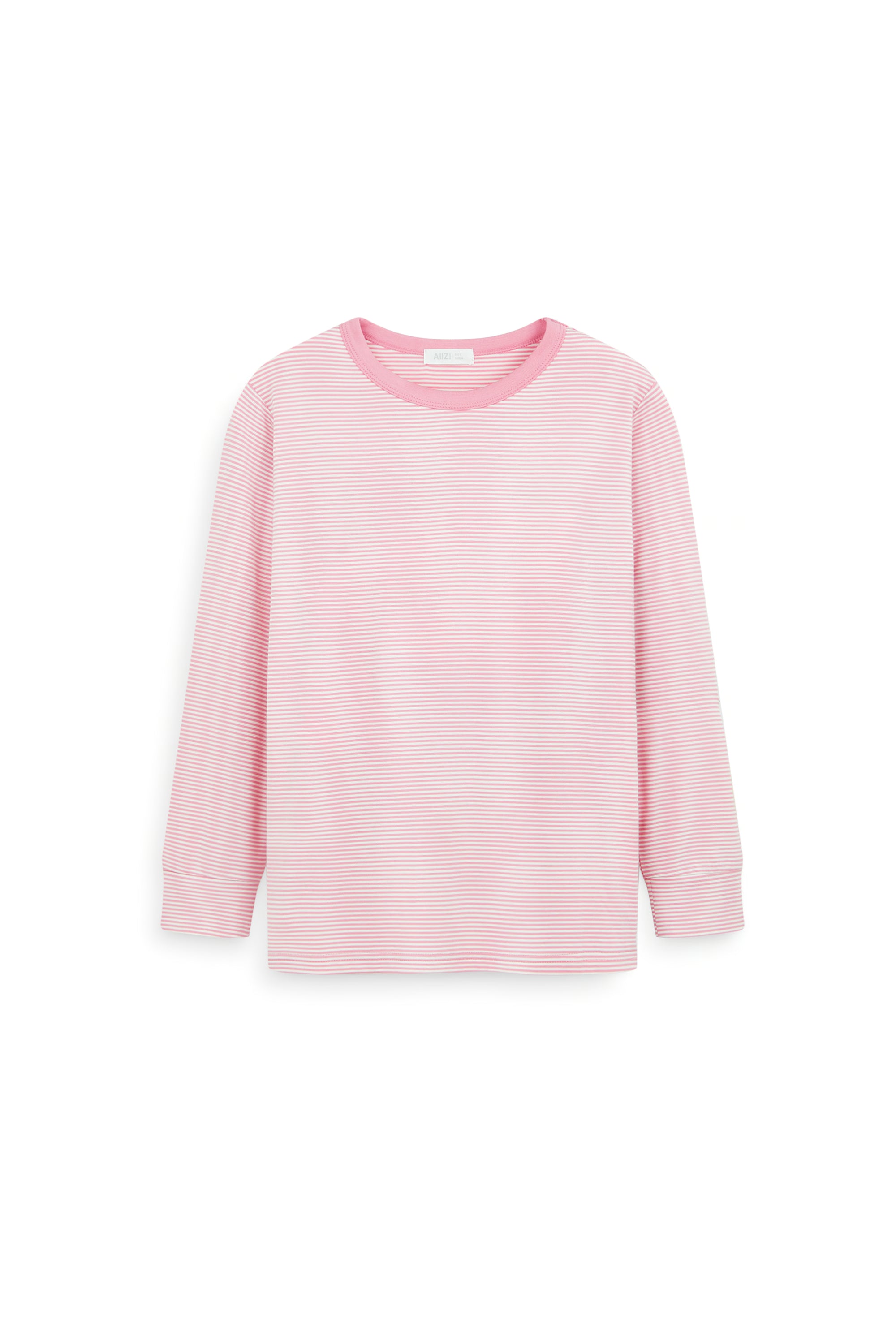 AIIZ Kids's Striped Pajama Set (Pink / 3-4Y)