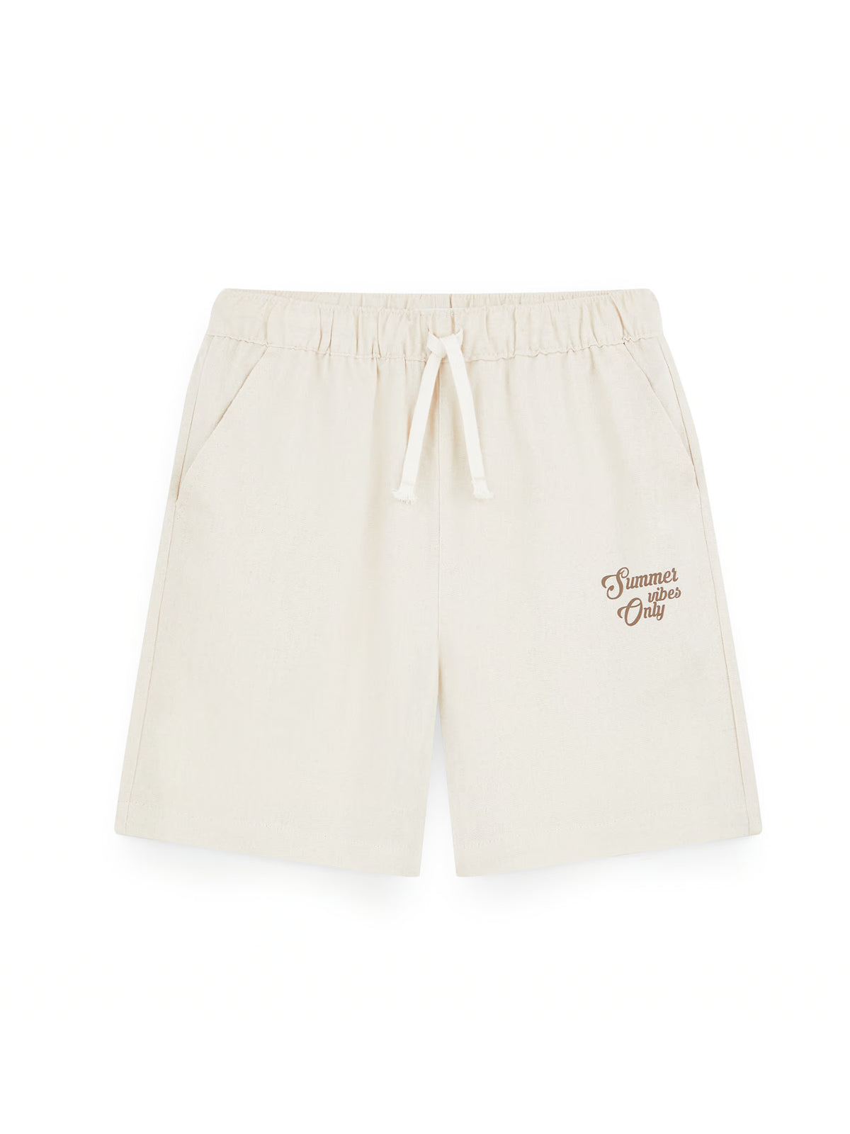 AIIZ Boy's Printed Easy Shorts (Beige / 4-5Y)