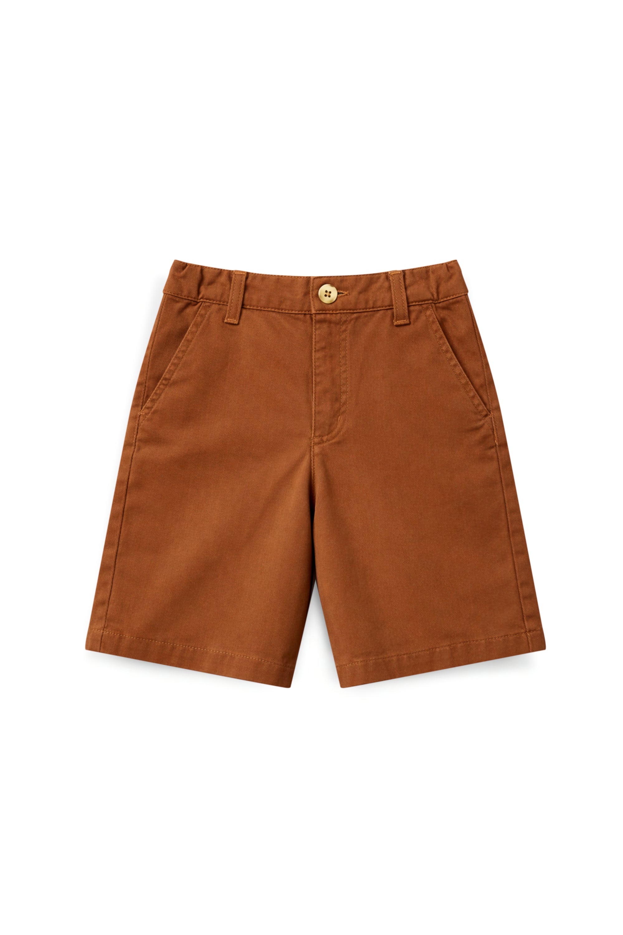AIIZ Boy's Elastic Shorts (Brown / 4-5Y)