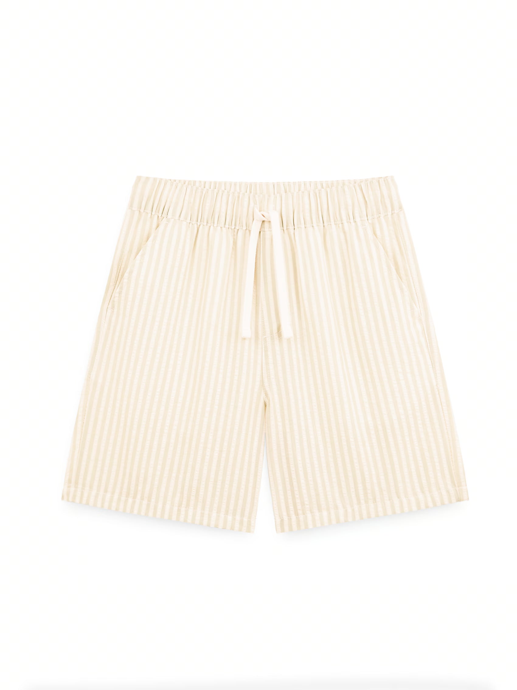 AIIZ Boy’s Striped Shorts (Beige / 4-5Y)