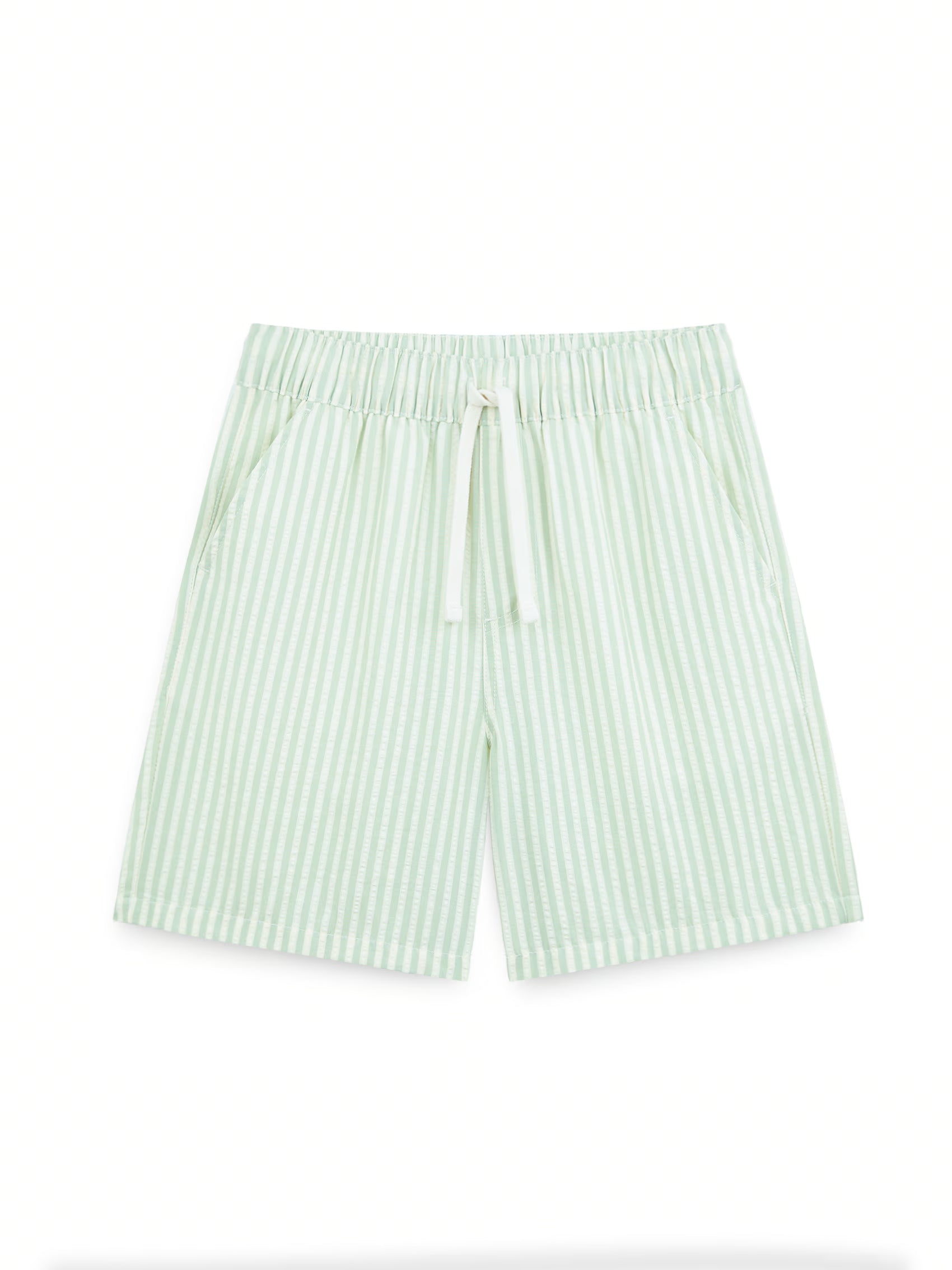 AIIZ Boy’s Striped Shorts (Light Green / 4-5Y)