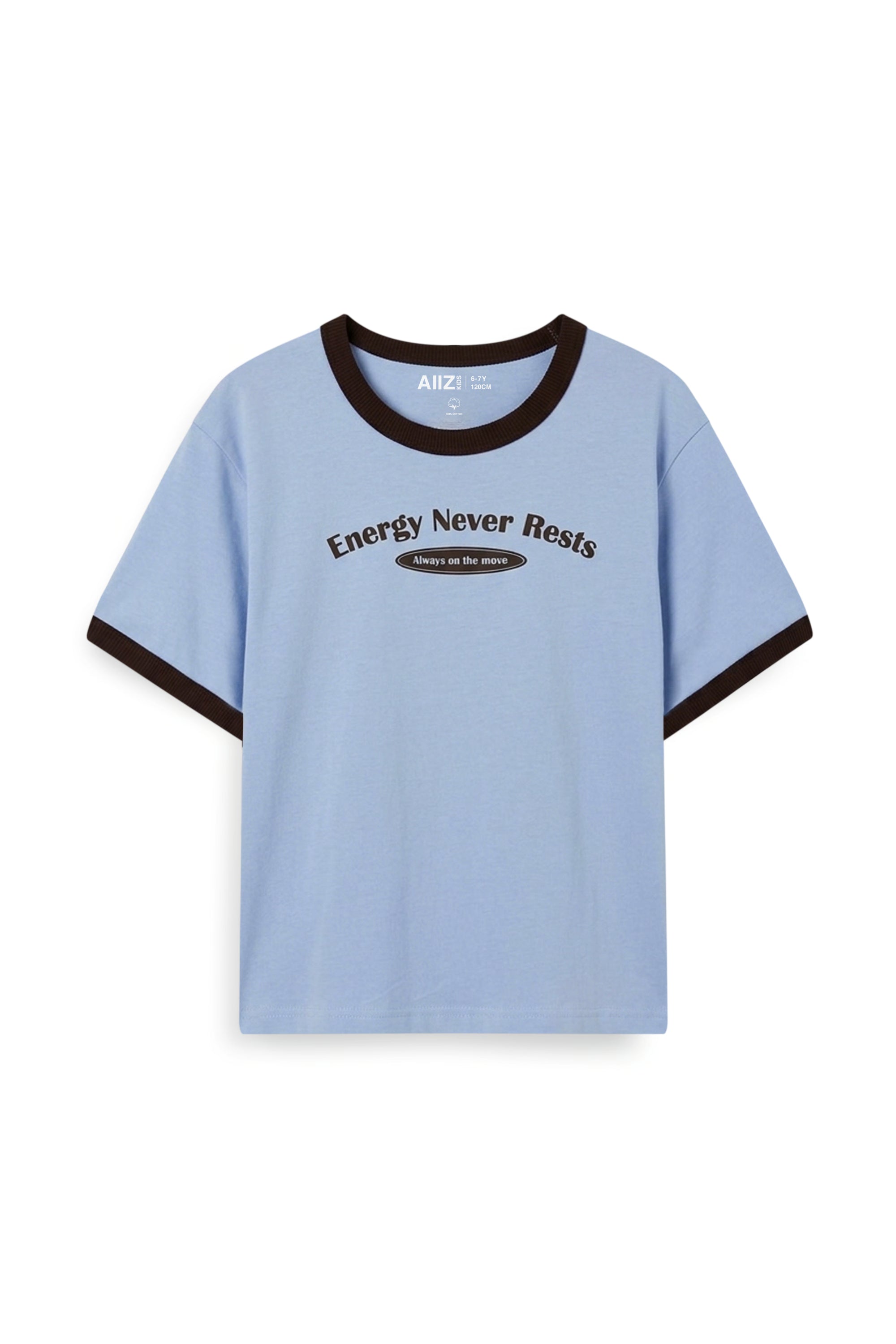 AIIZ Boy's Ringer Graphic T-Shirt