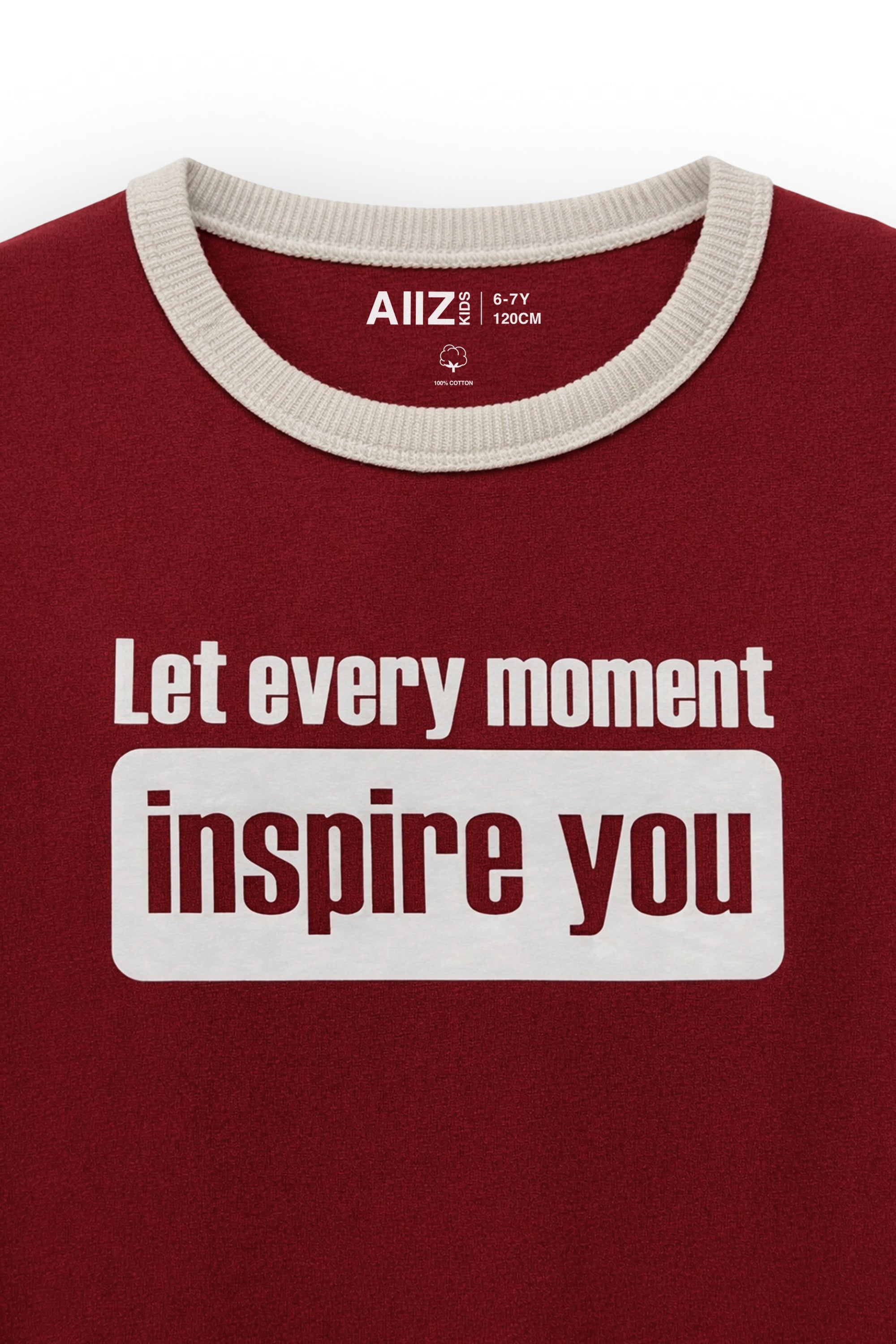 AIIZ Boy's Ringer Graphic T-Shirt