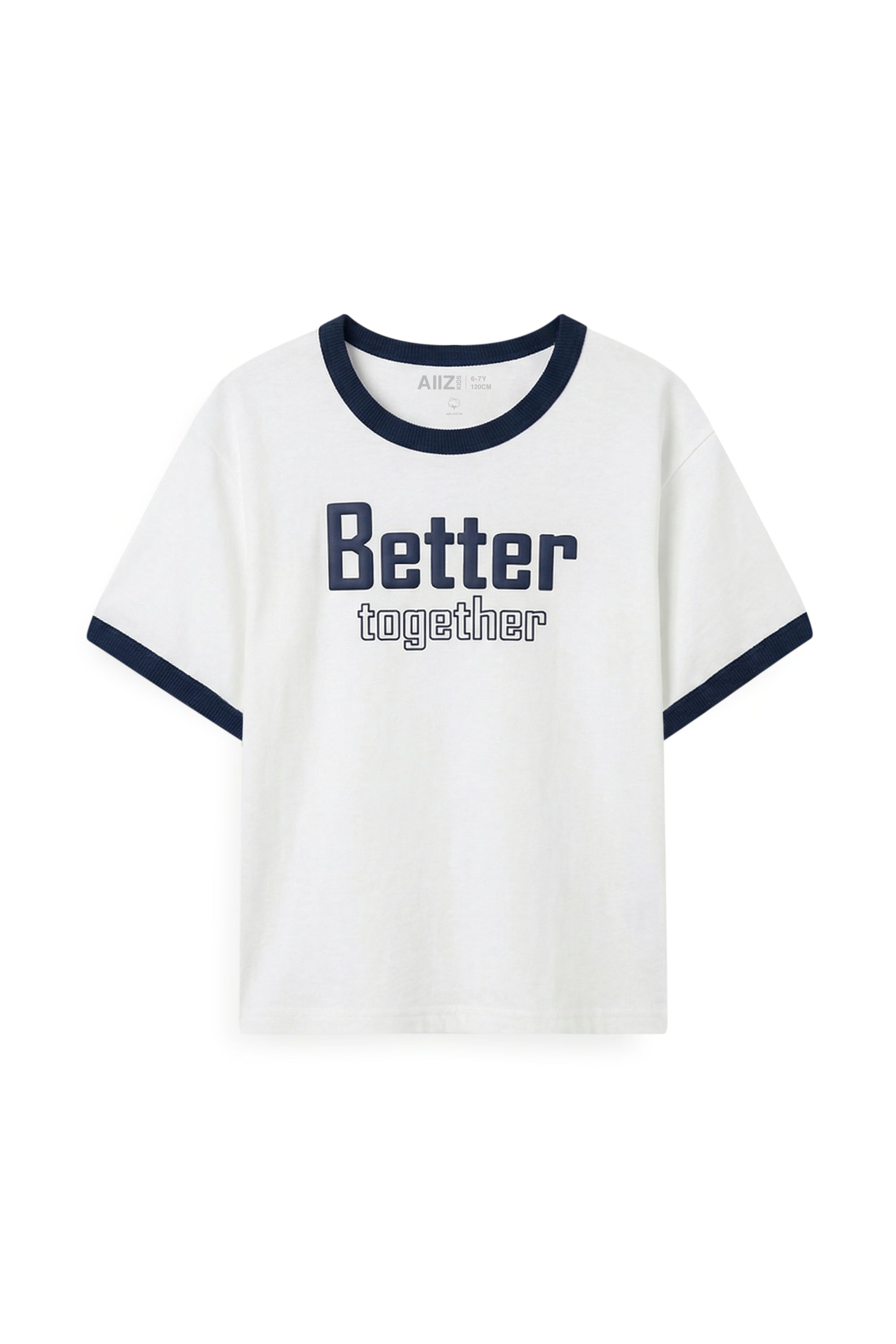 AIIZ Boy's Ringer Graphic T-Shirt