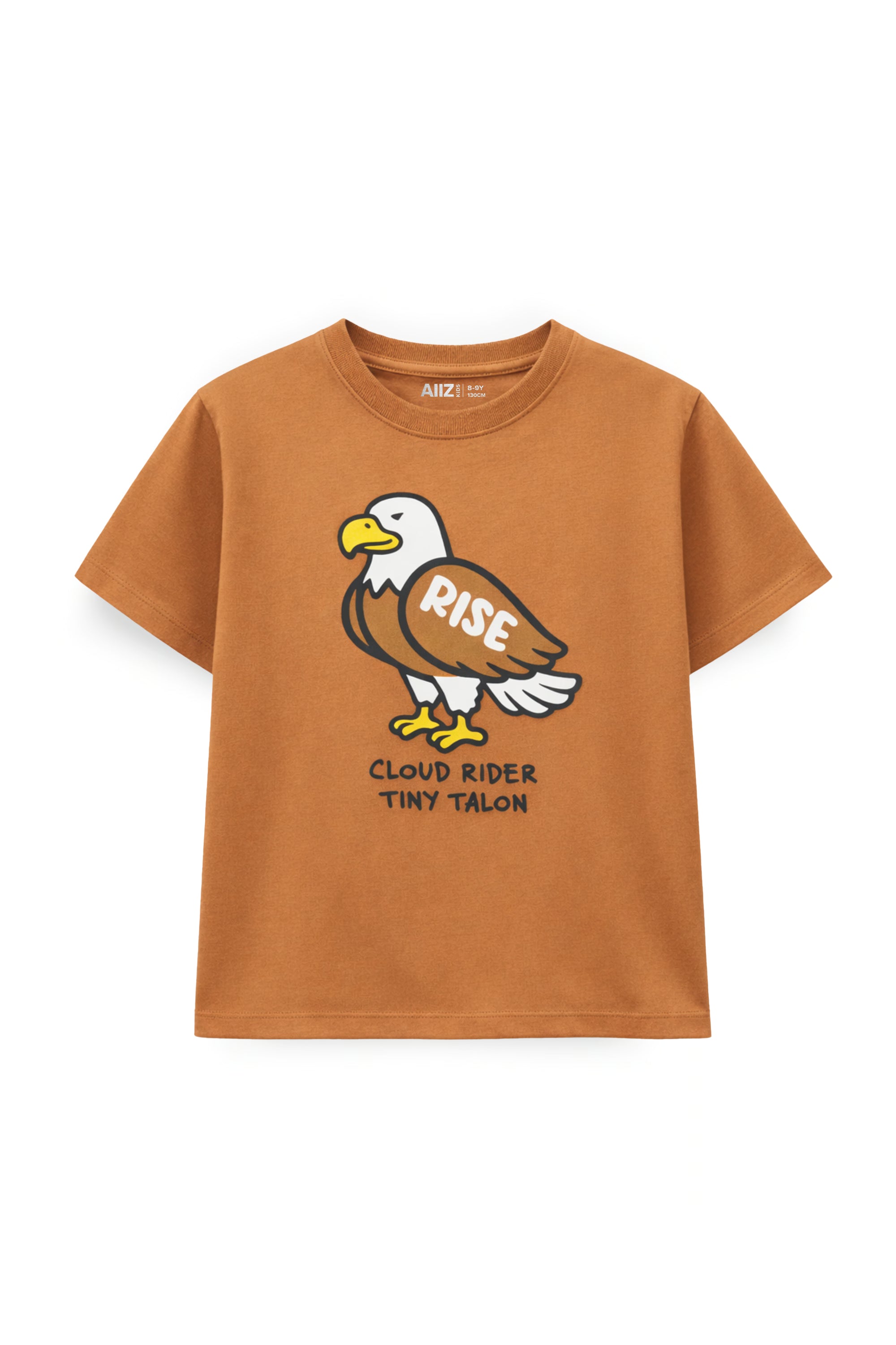 AIIZ Boy's Graphic T-Shirt (Brown / 4-5Y)