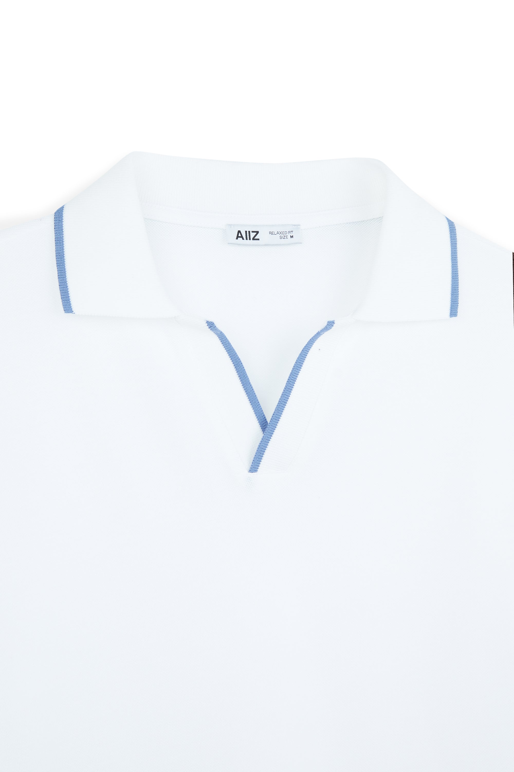 AIIZ Men’s Tipping Open Collar Polo Shirt