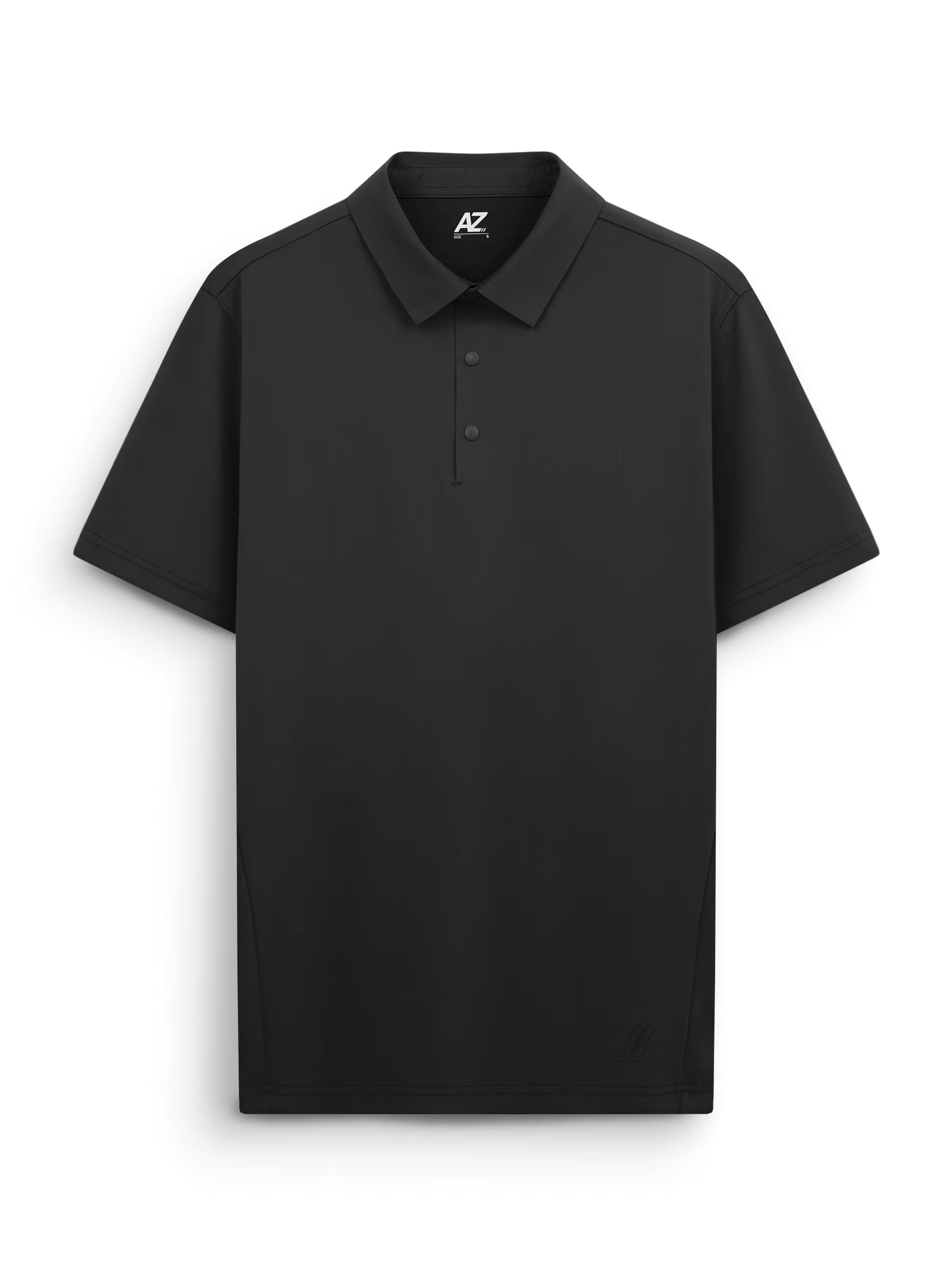 AIIZ Men's Quick Dry Active Polo Shirt (Black / S)