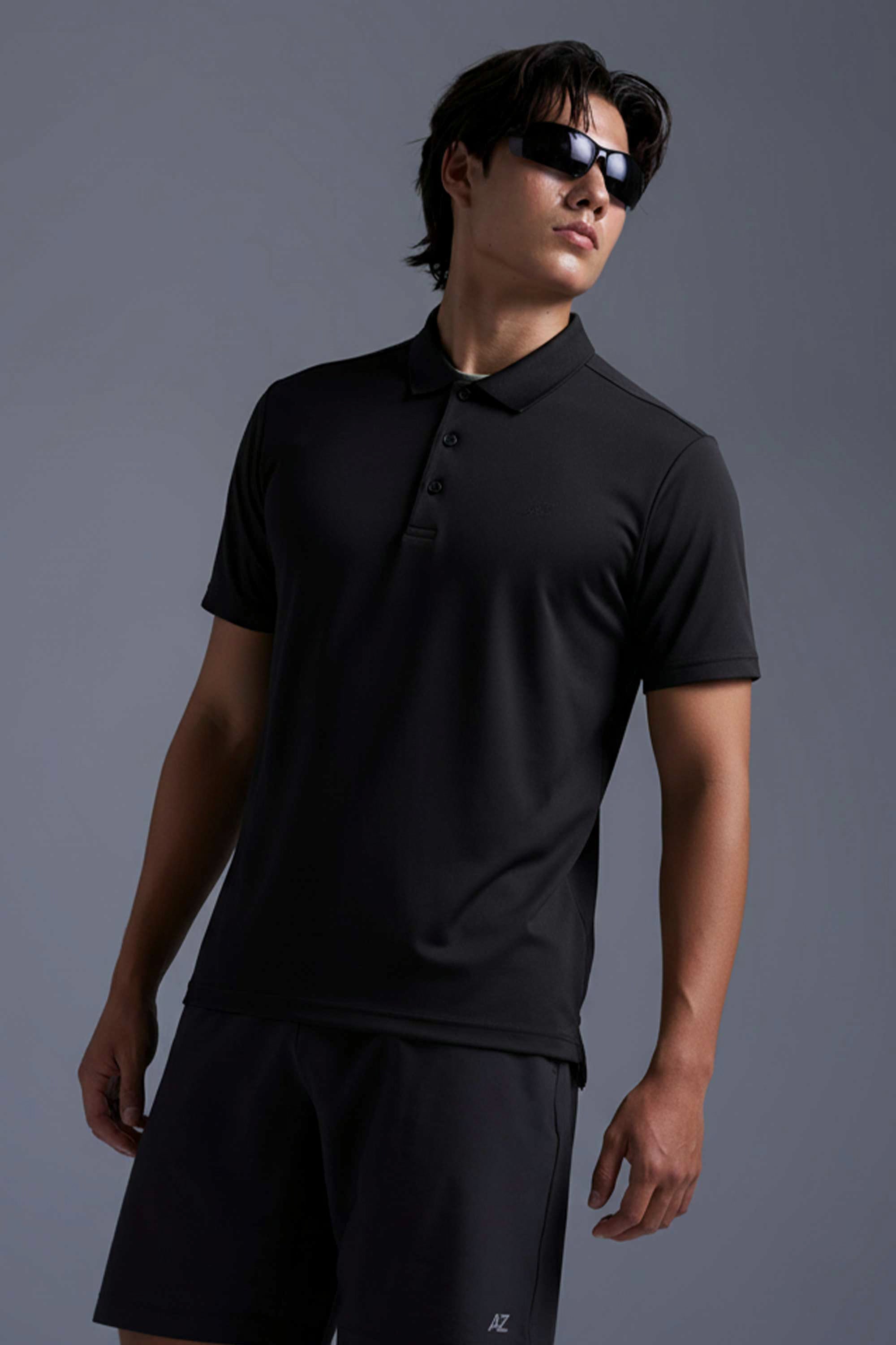 AIIZ Men's Quick Dry Active Polo Shirt