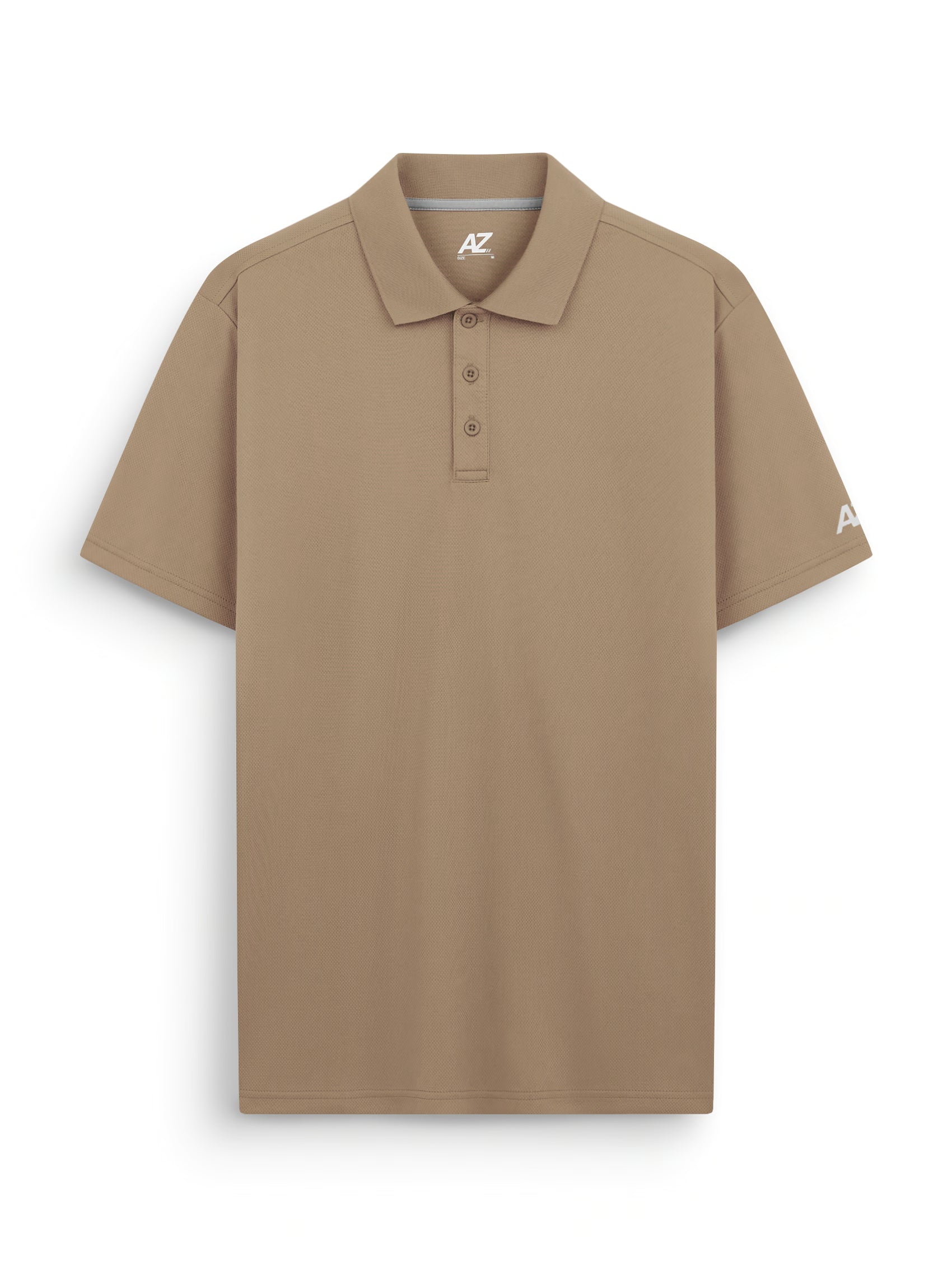AIIZ Men's Mesh Quick Dry Active Polo Shirt (Khaki / S)