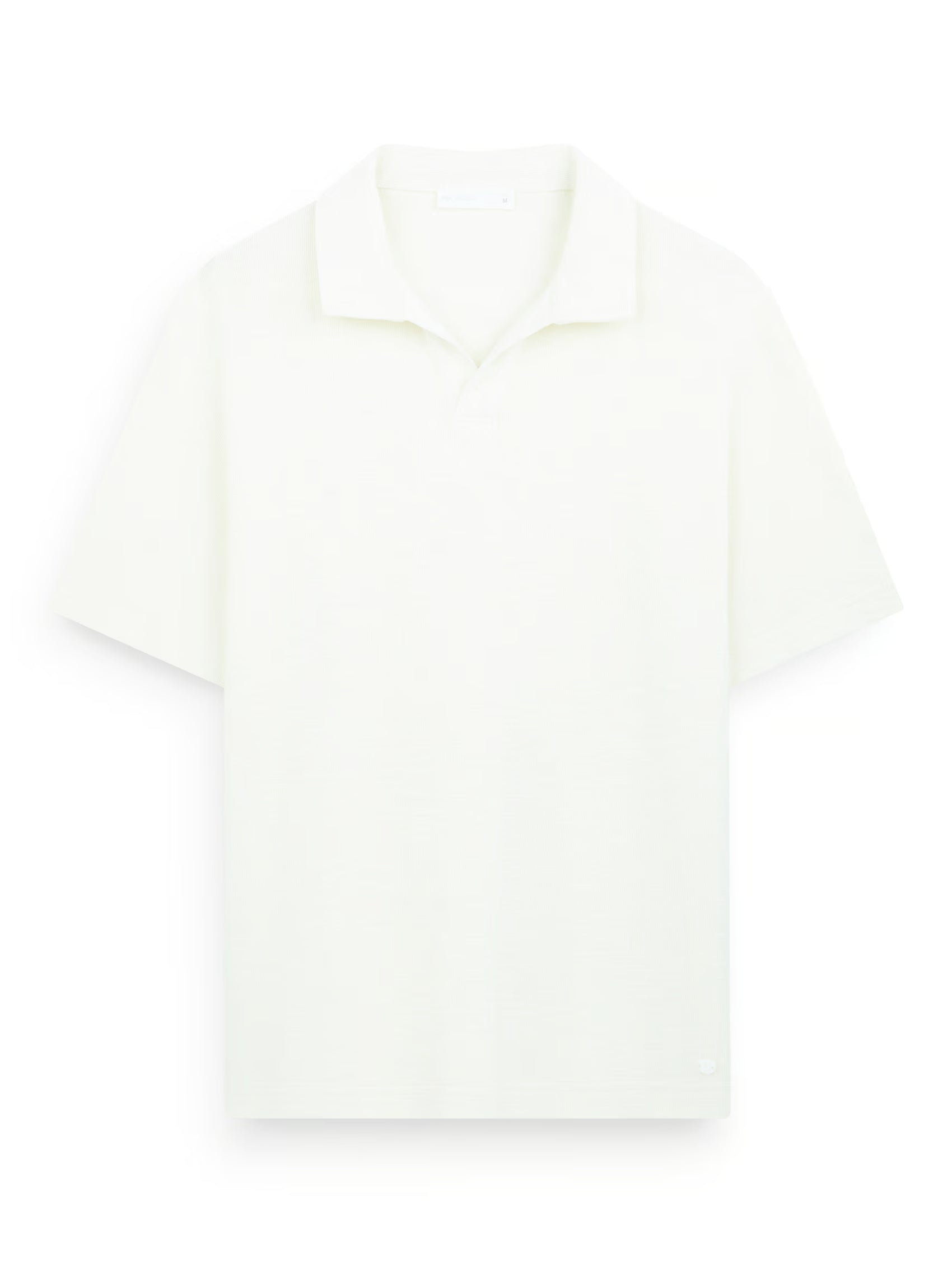 AIIZ Men's Open Collar Polo Shirt (Cream / S)
