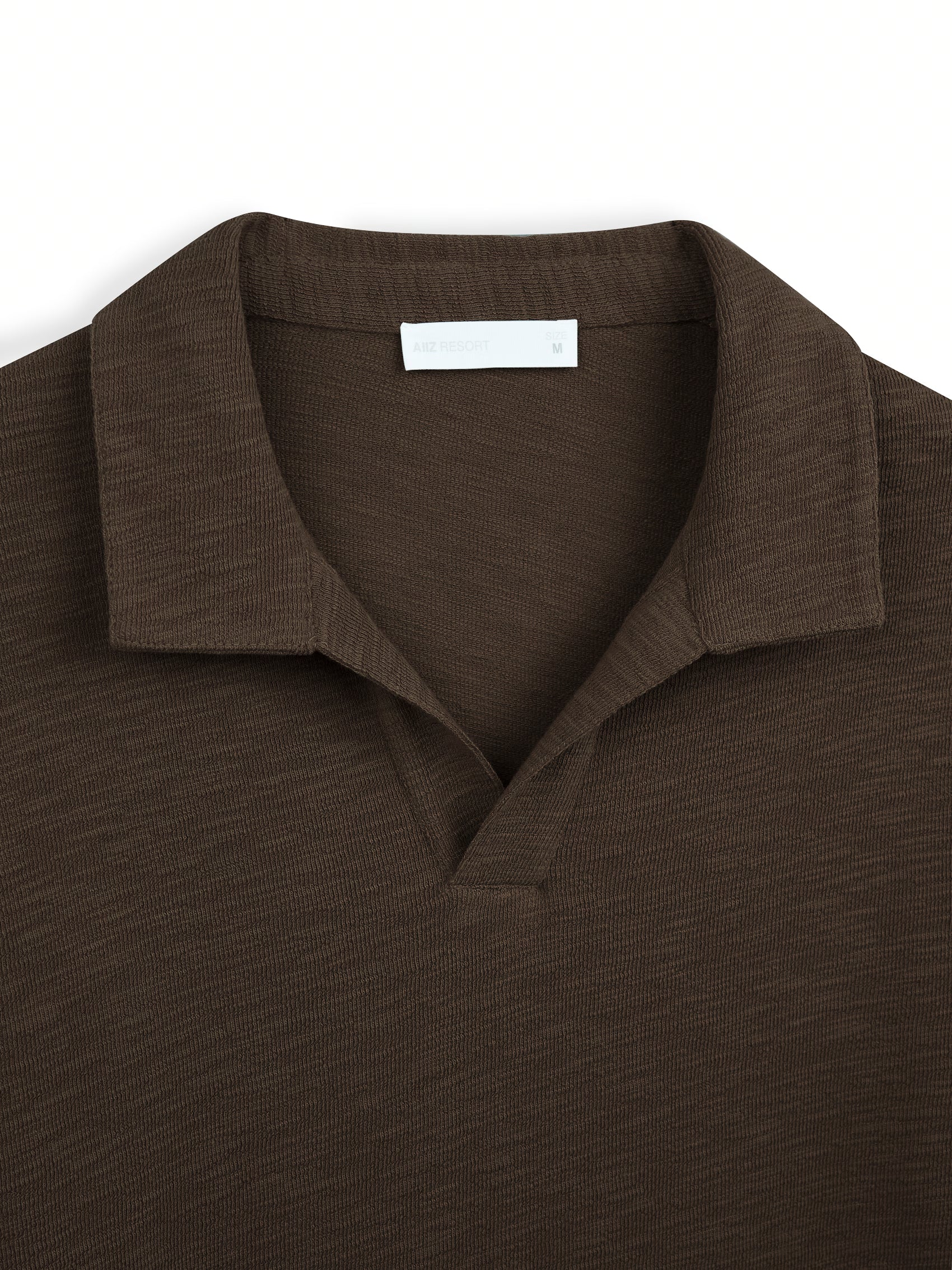 AIIZ Men's Open Collar Polo Shirt