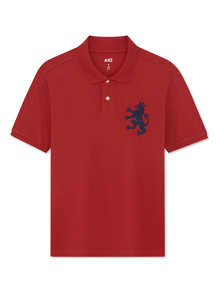 Men's Big Lion Pique Polo Shirts