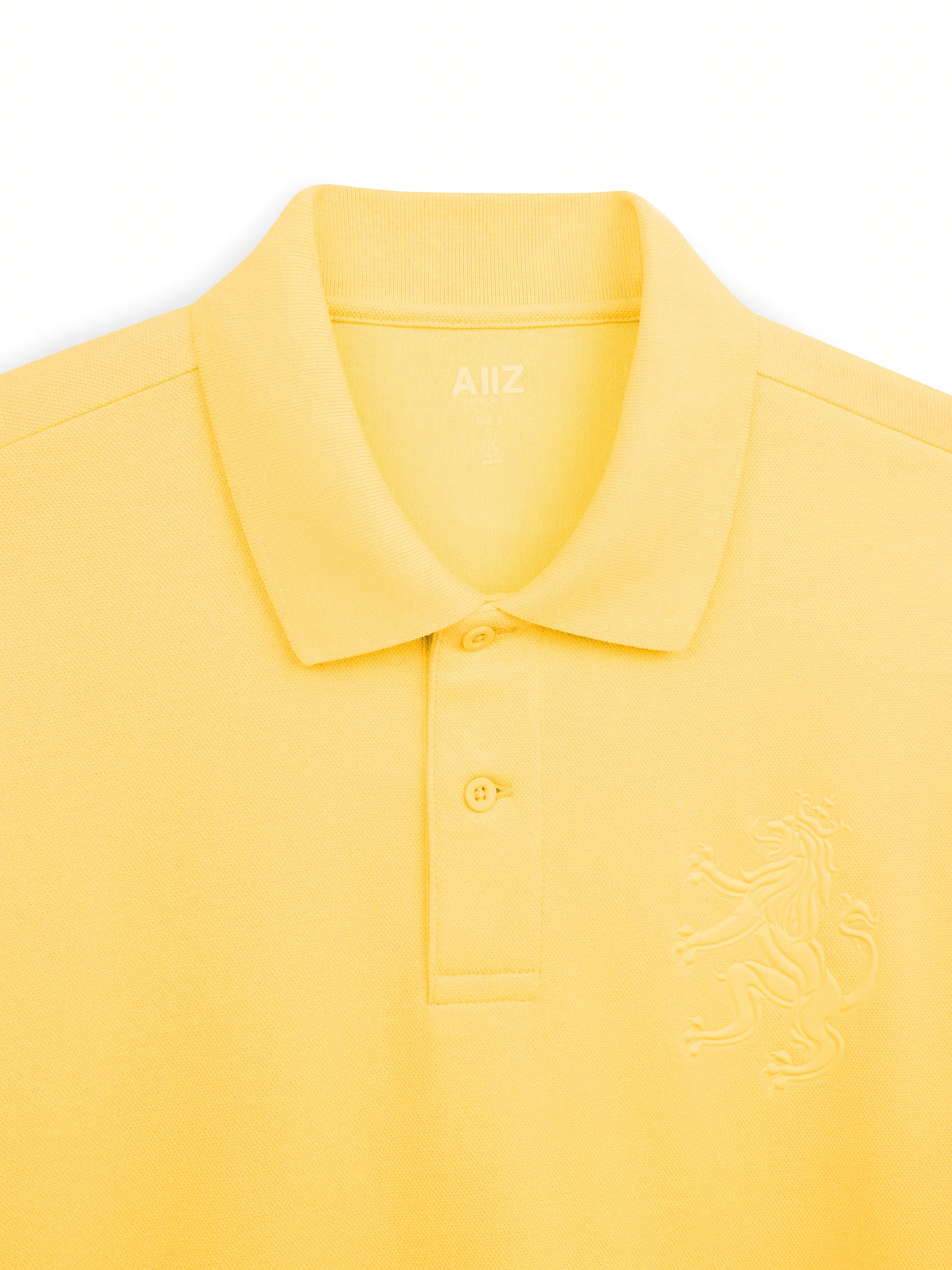 AIIZ Men's Big Lion Pique Polo Shirt