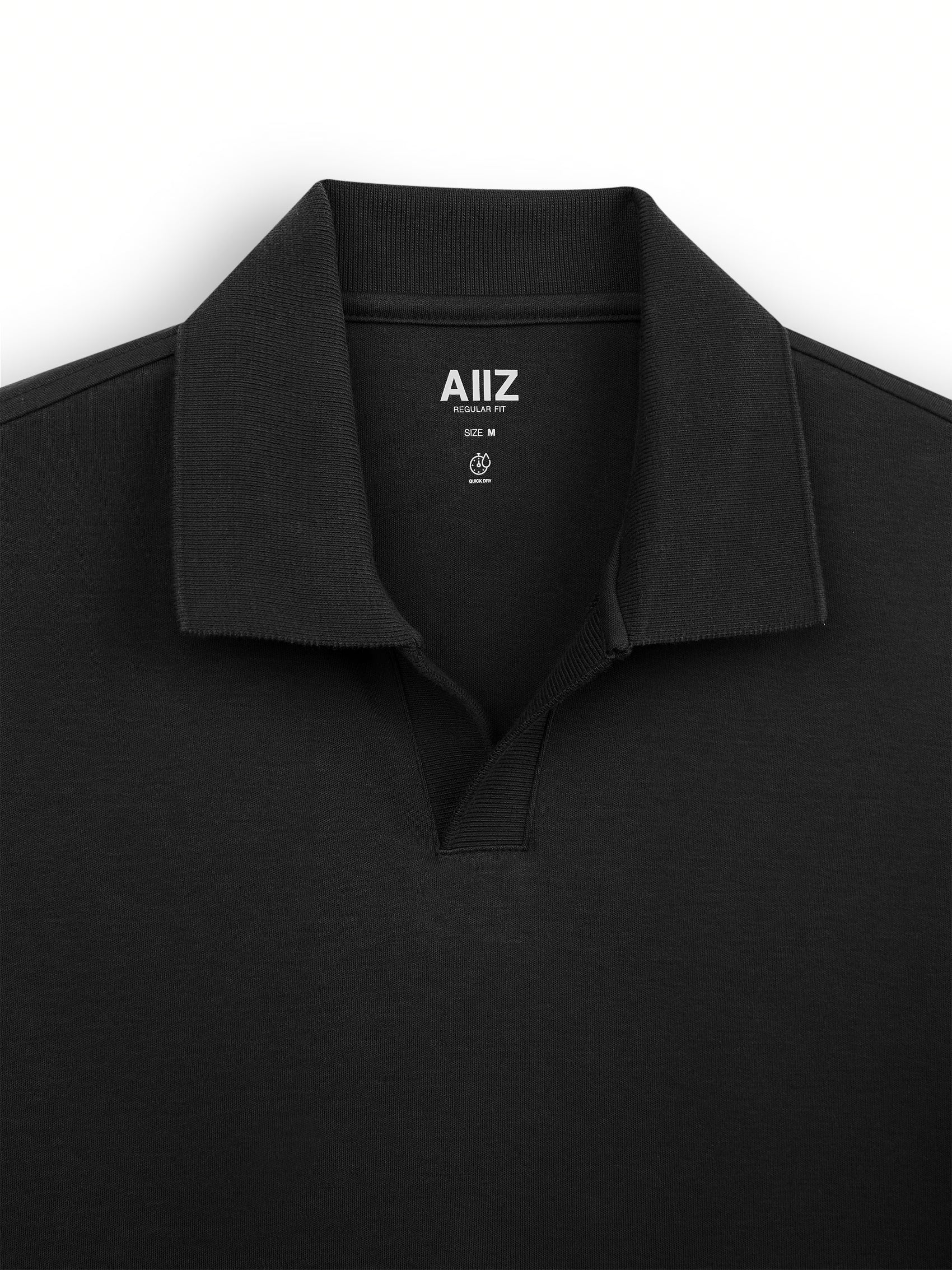 AIIZ Men's Open Collar Polo Shirt