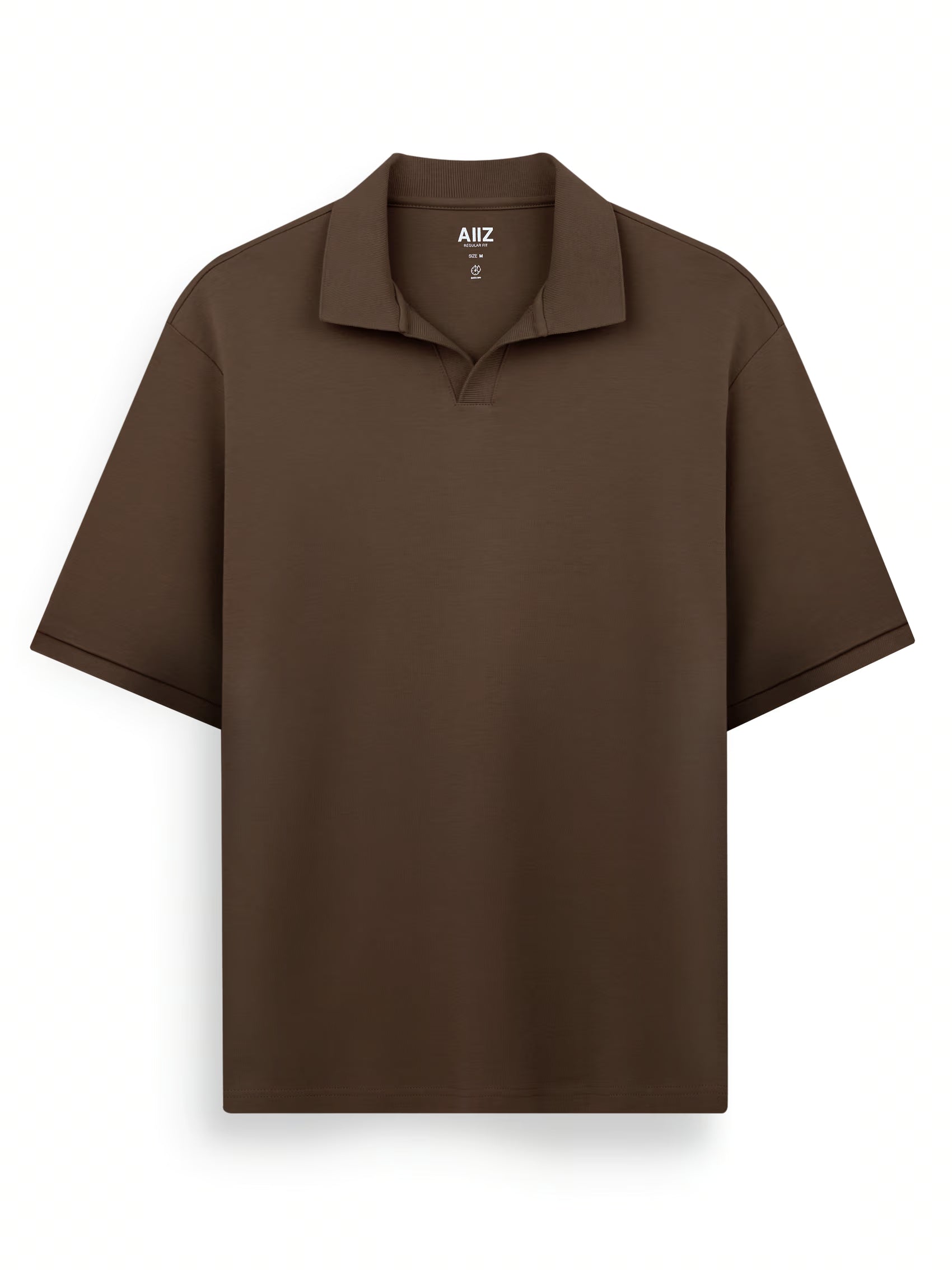 AIIZ Men's Open Collar Polo Shirt