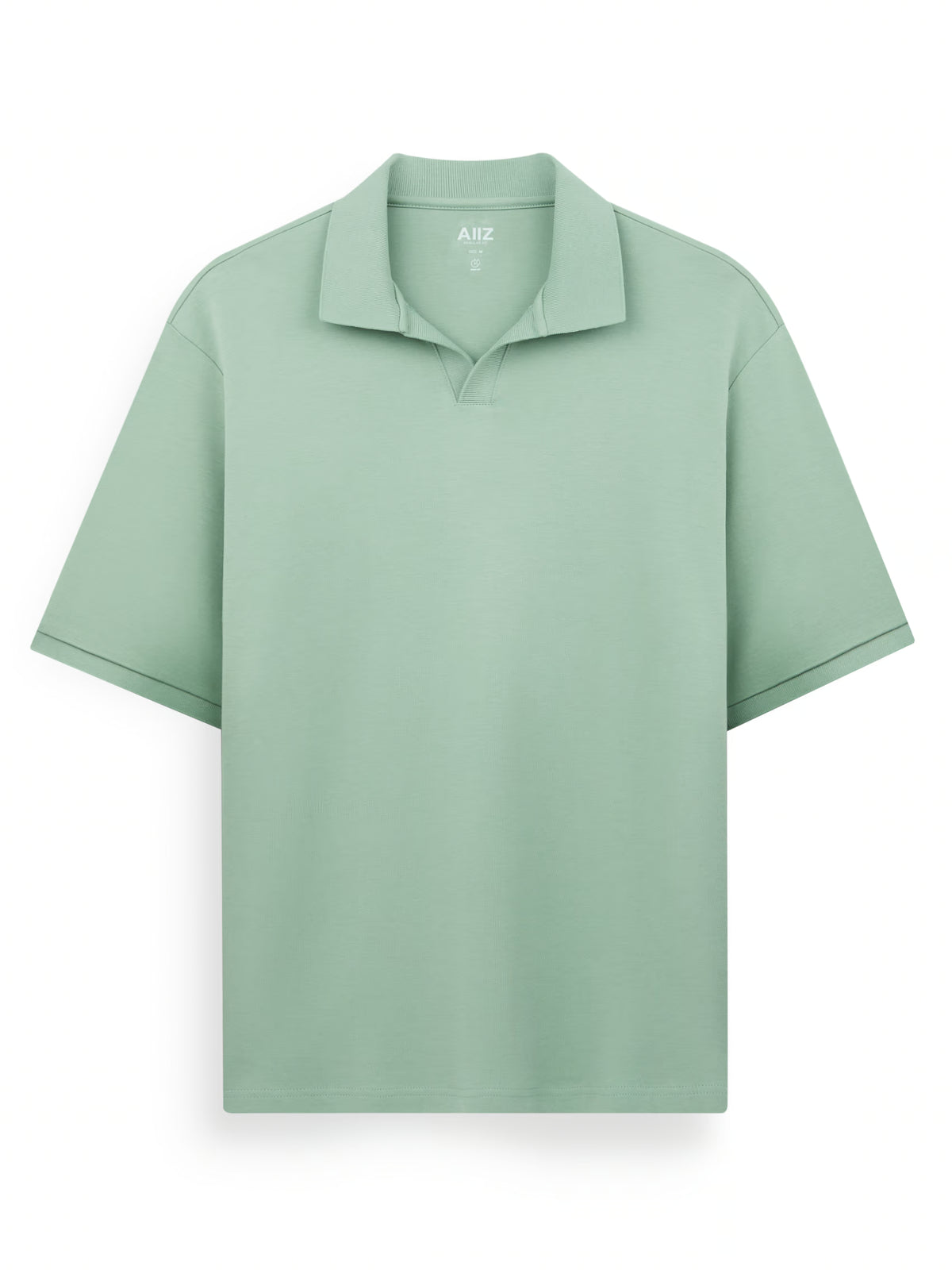 AIIZ Men's Open Collar Polo Shirt (Green / S)