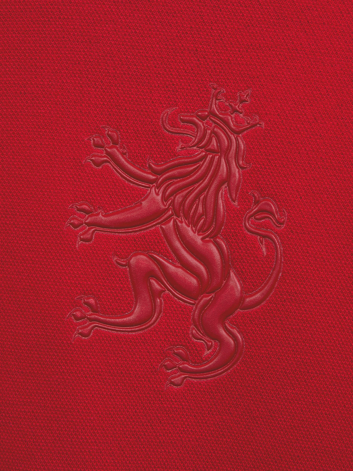 AIIZ Men's Big Lion Pique Polo Shirt