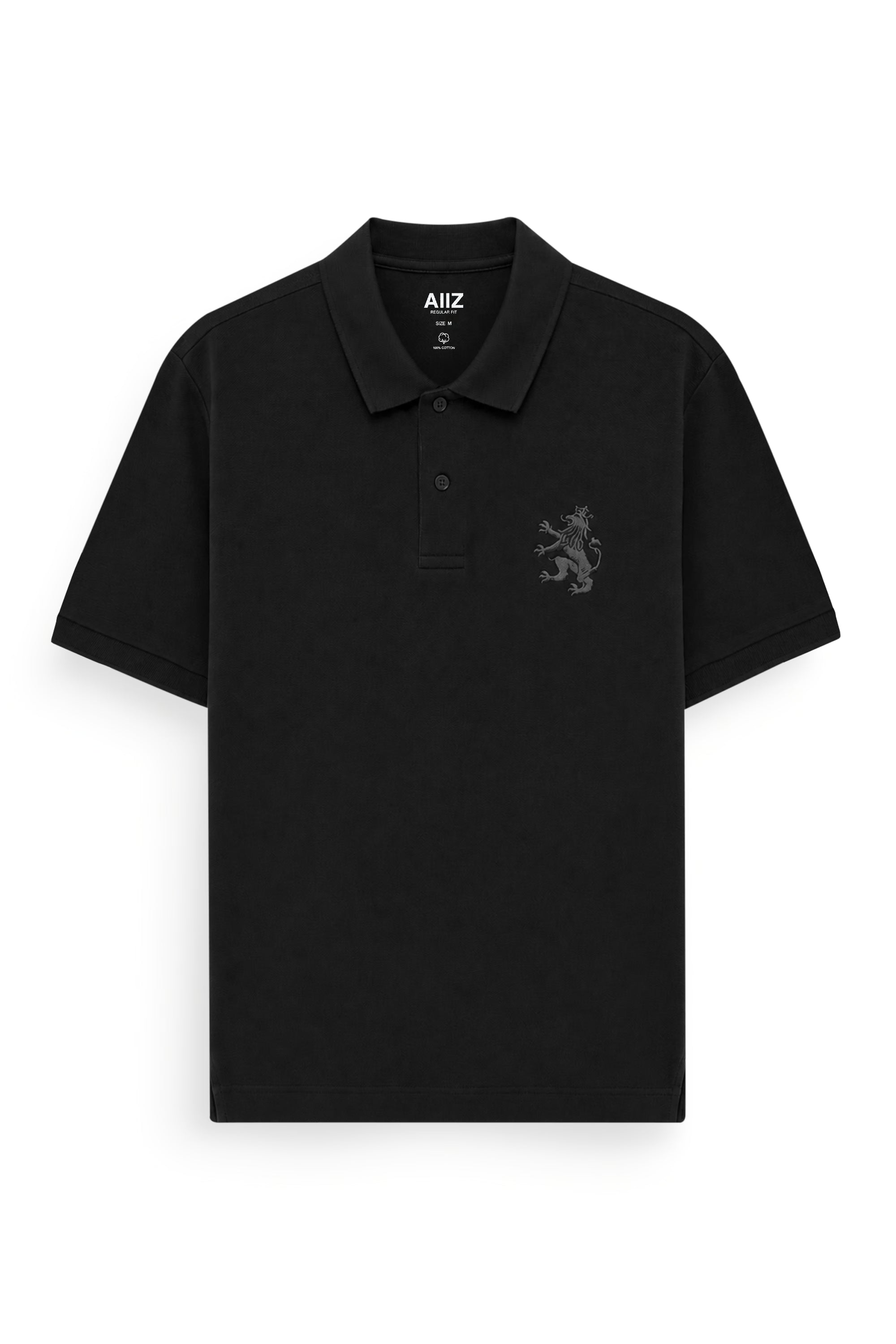 AIIZ Men's Lion Pique Polo Shirt