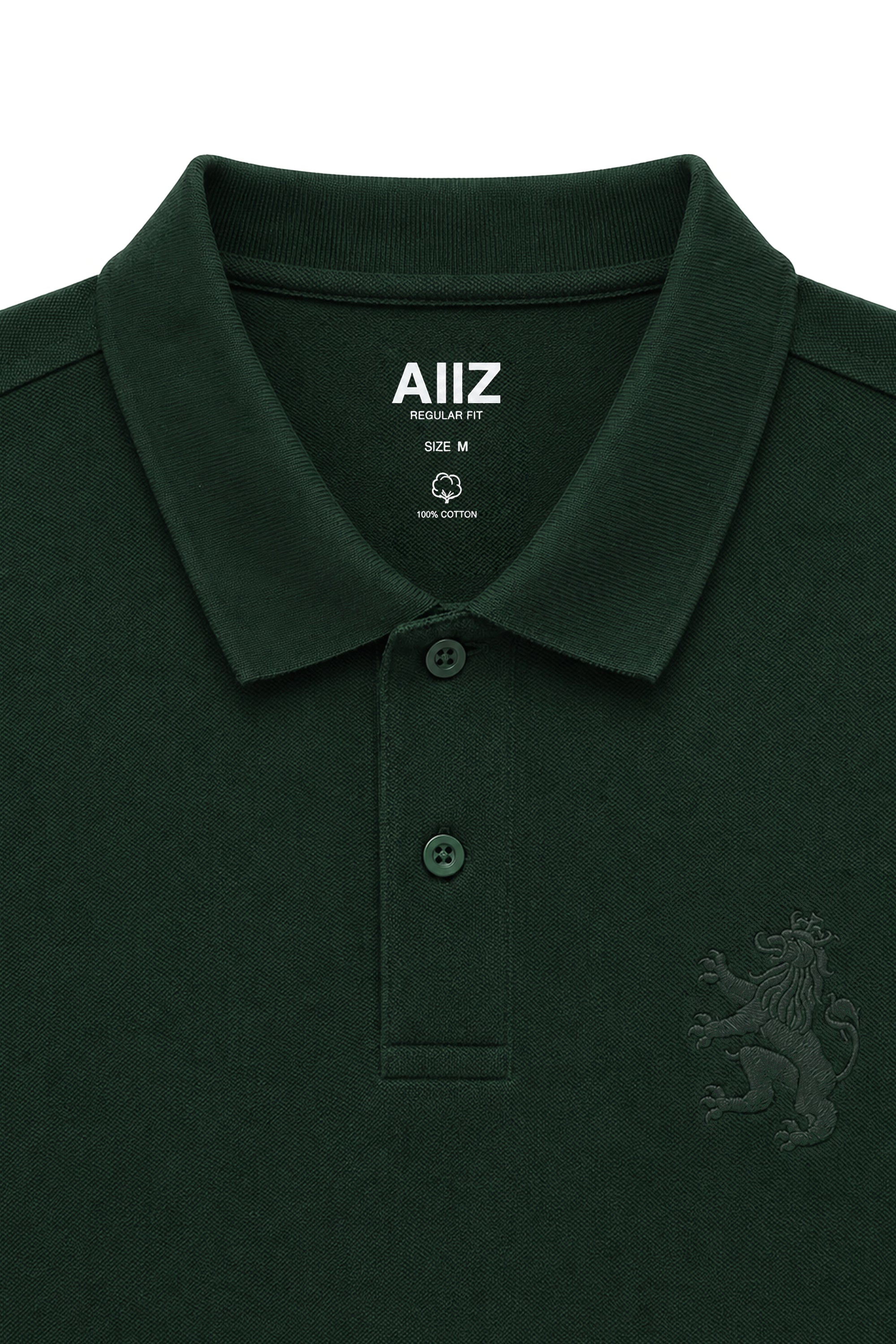 AIIZ Men's Lion Pique Polo Shirt