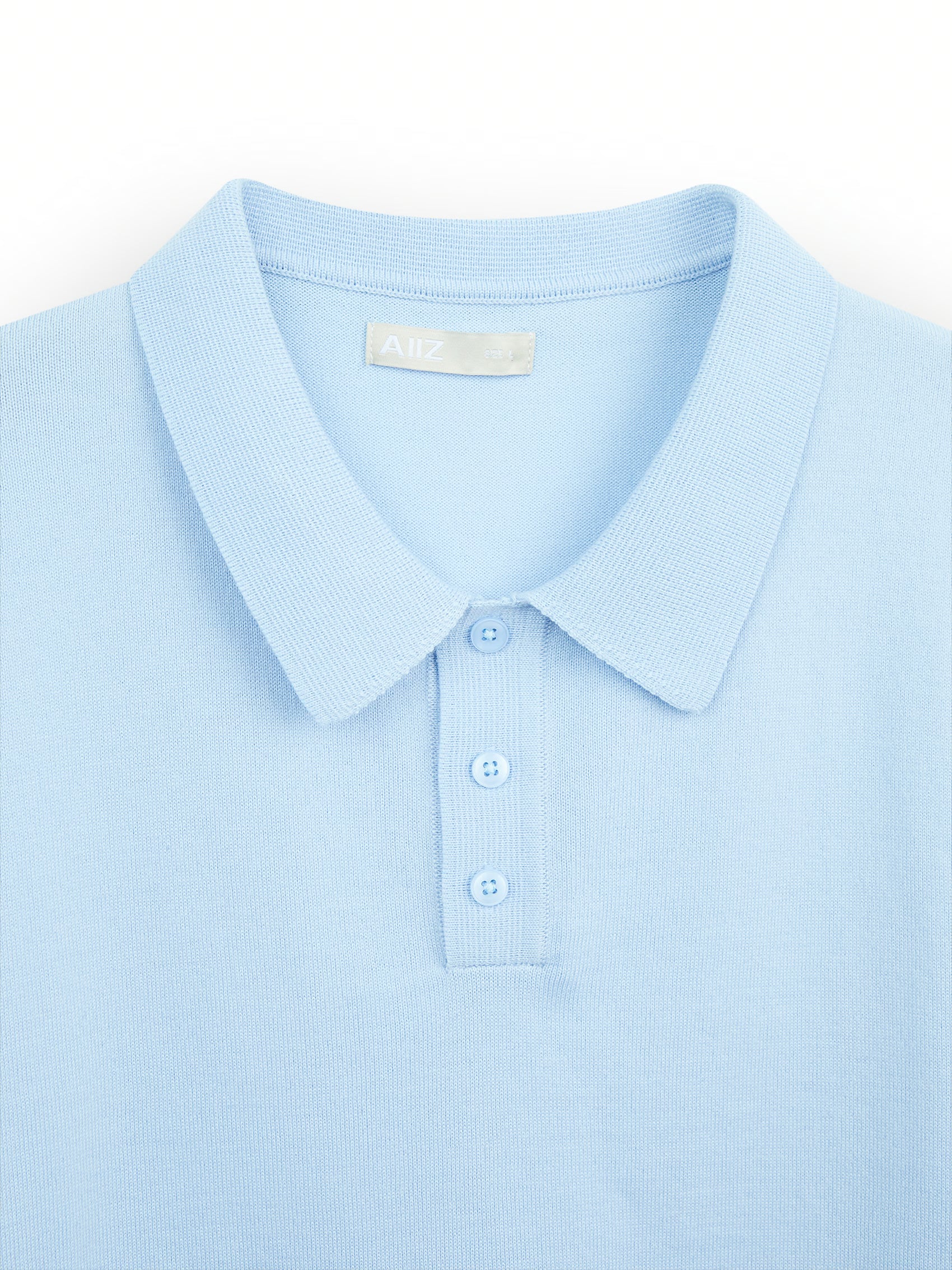 AIIZ Men's Lightweight Flatknit Polo Shirt