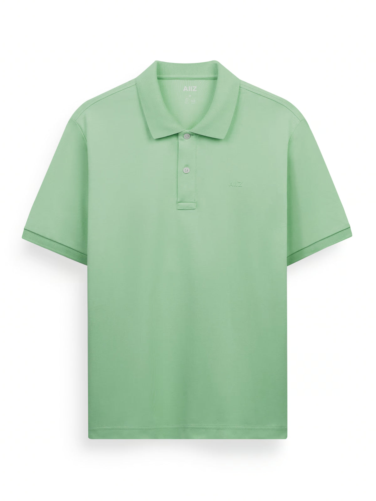 Men’s Cotton Polyester AIIZ Logo Polo Shirt (Light Green / S)
