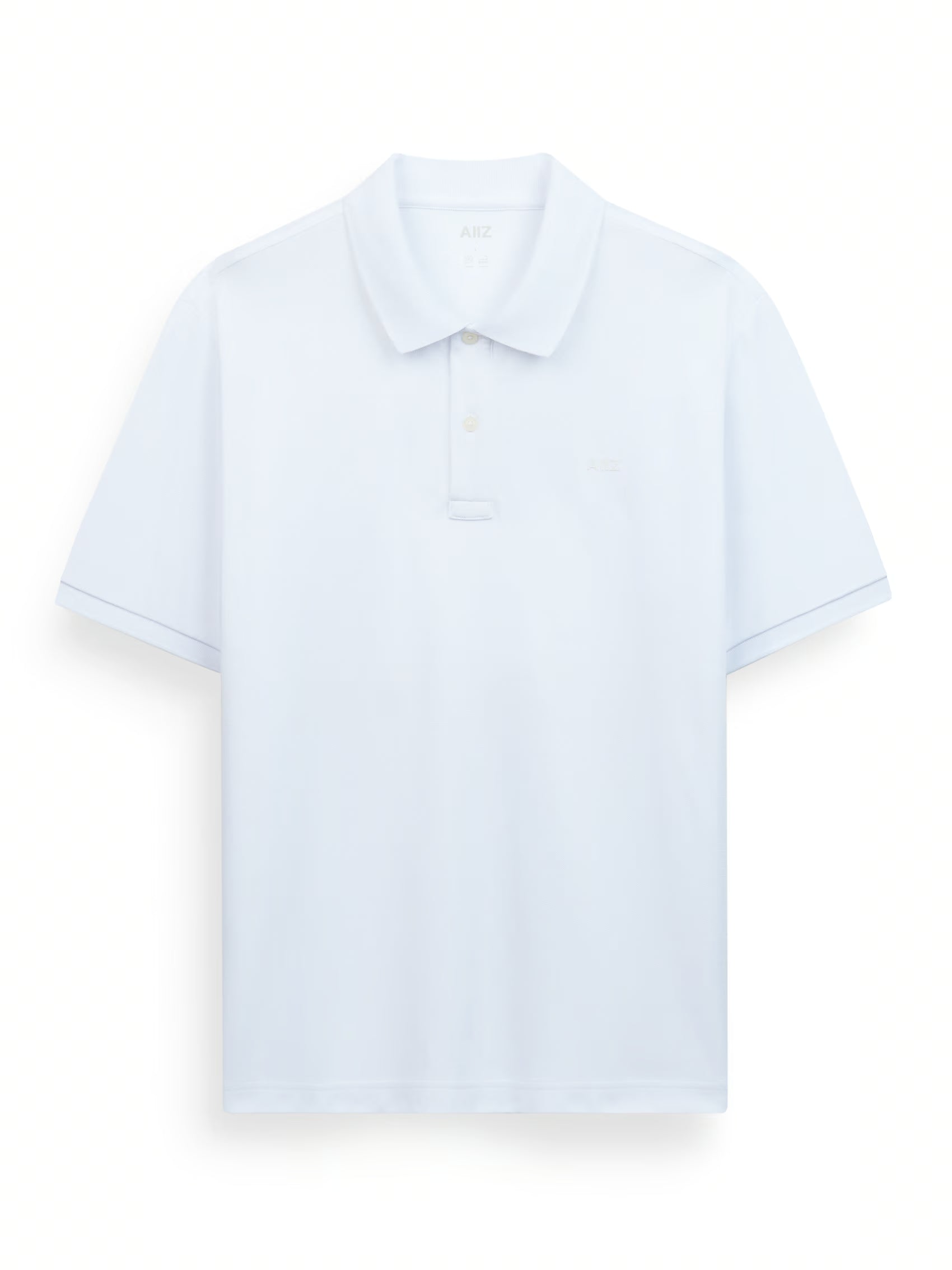 Men’s Cotton Polyester AIIZ Logo Polo Shirt (White / S)