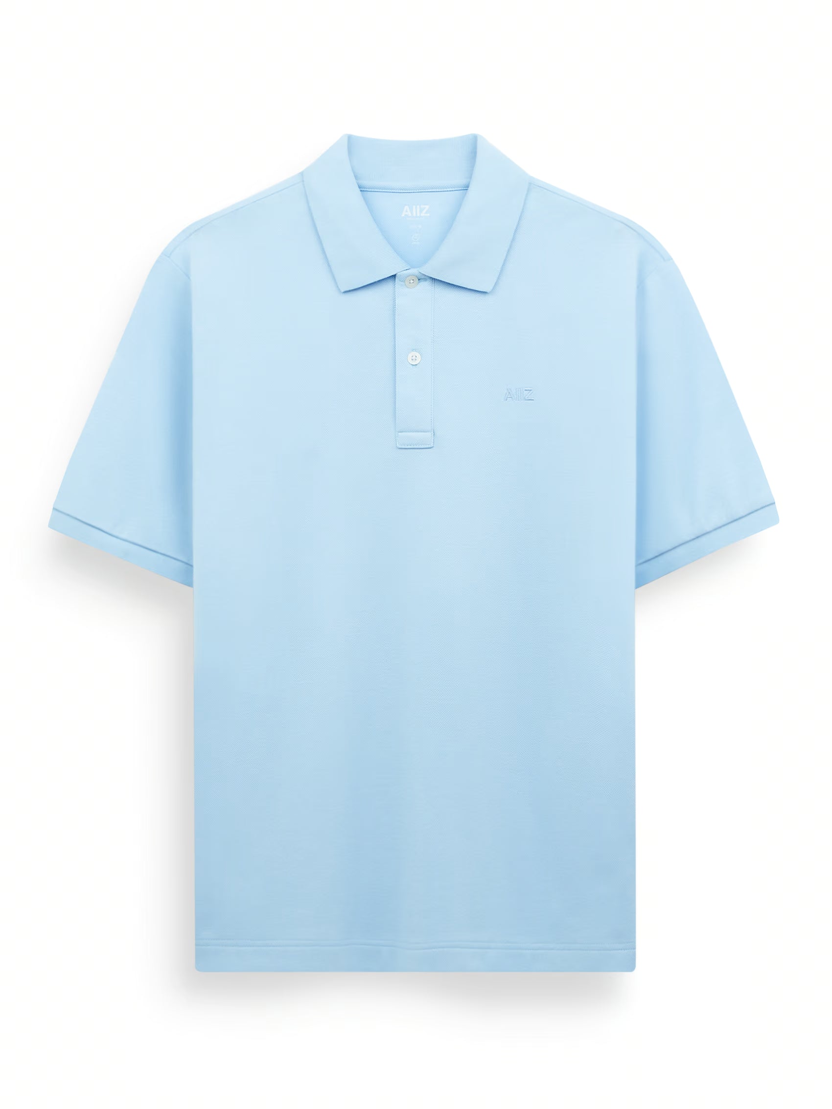AIIZ Men’s AIIZ Logo Polo Shirt (Light Blue / S)