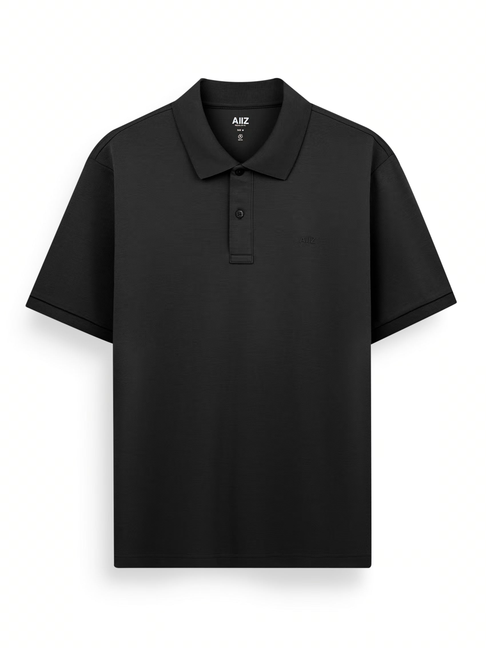 AIIZ Men’s AIIZ Logo Polo Shirt (Black / S)