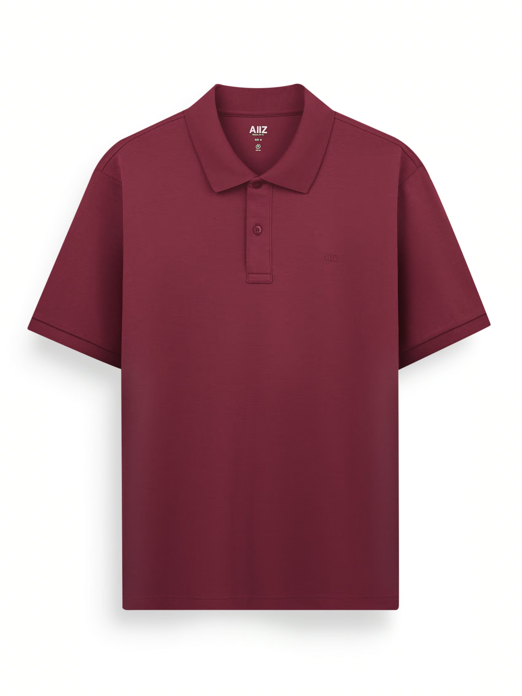 AIIZ Men’s AIIZ Logo Polo Shirt (Dark Red / S)
