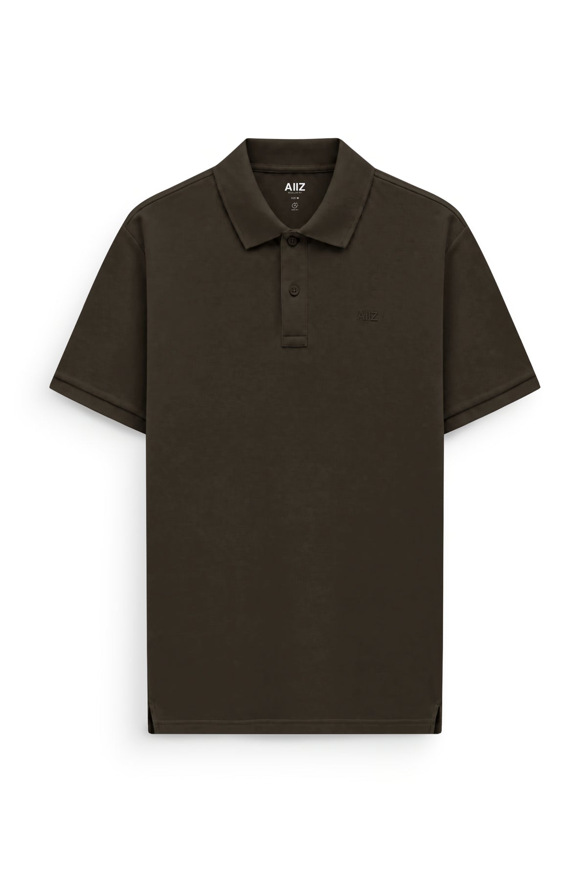 AIIZ Men’s AIIZ Logo Polo Shirt (Dark Brown / S)
