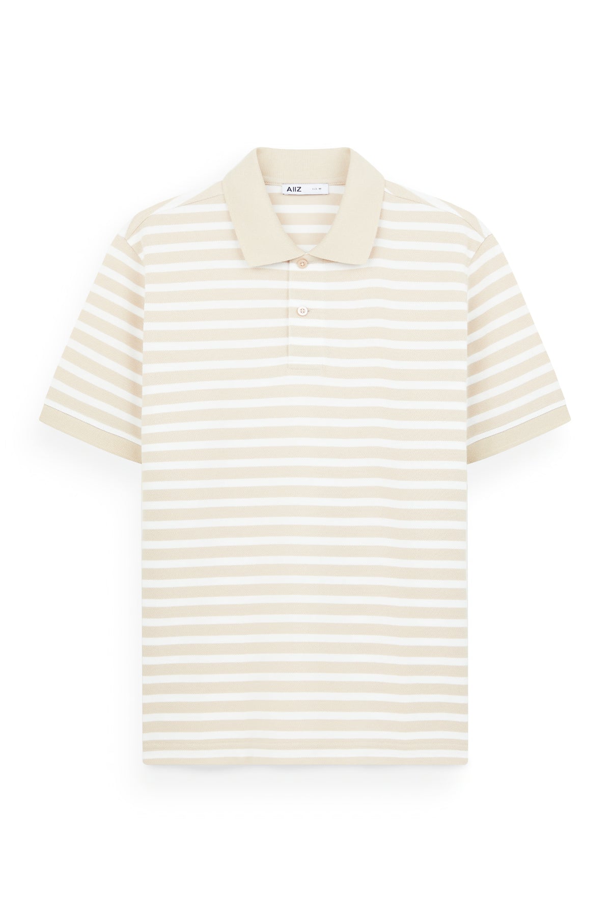 AIIZ Men's Striped Polo Shirt