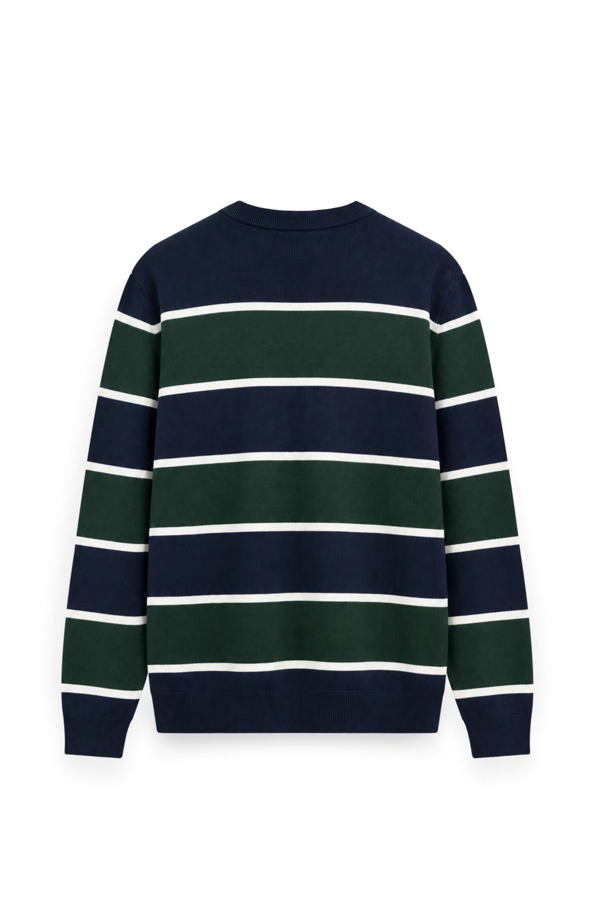 Men's Surreal Academia Striped Rib Crew Neck Sweater