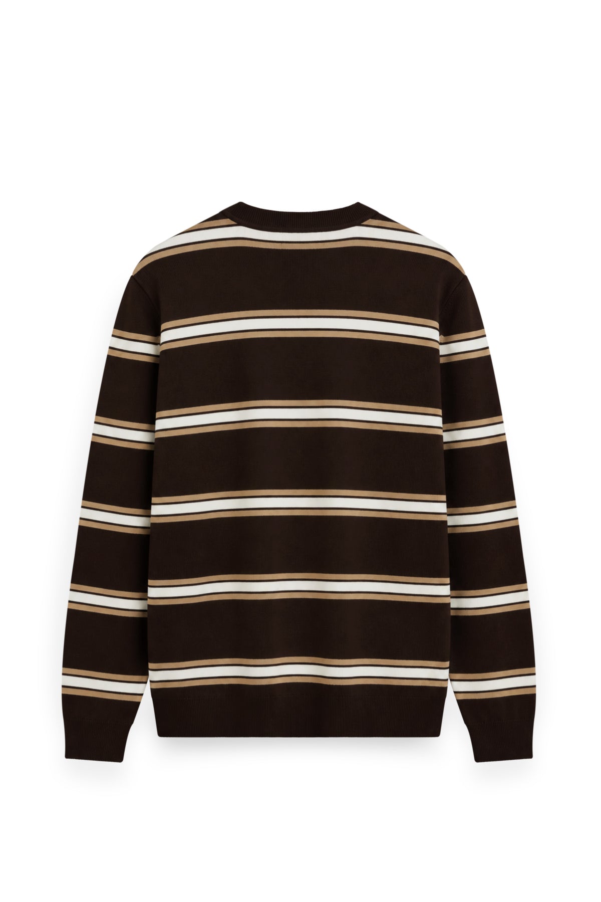 Men's Surreal Academia Multi-Stripe Rib Crew Neck Sweater
