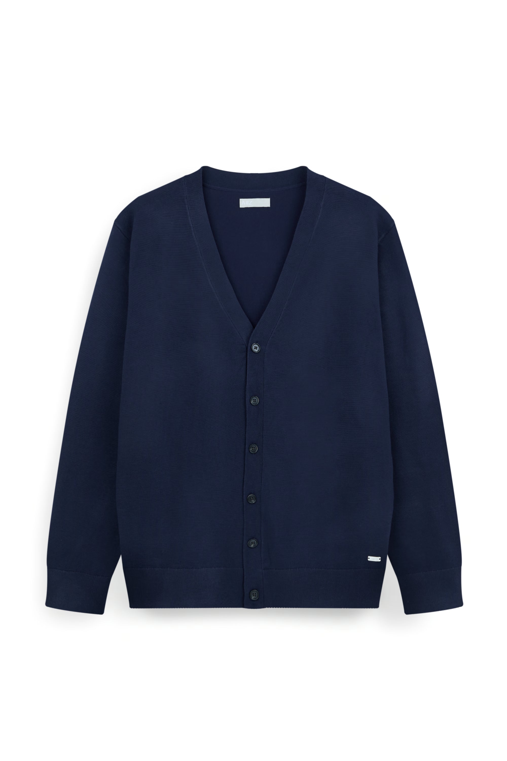 AIIZ Men's Flat Knit Cardigan (Navy / S)