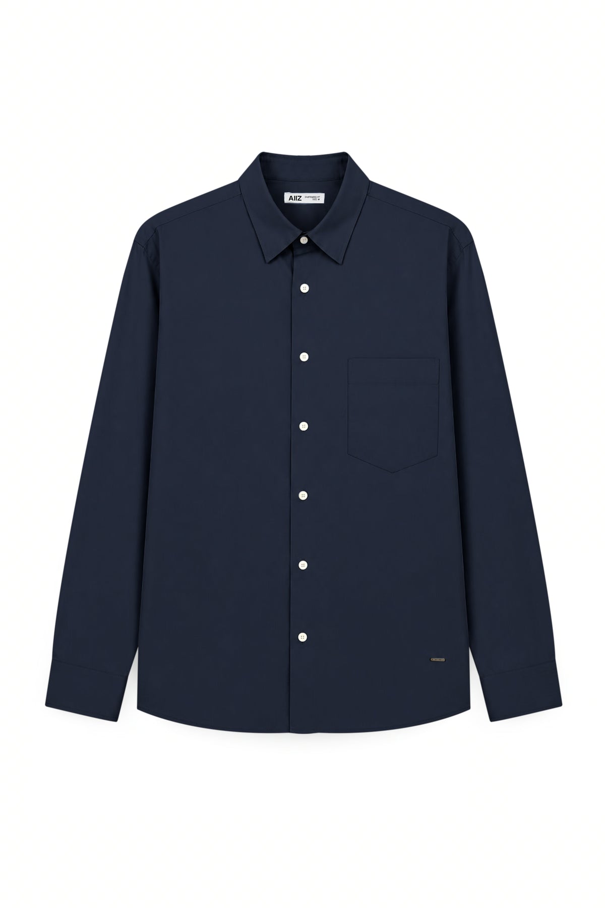 AIIZ Men's Oversized Long Sleeve Shirt (Navy / S)