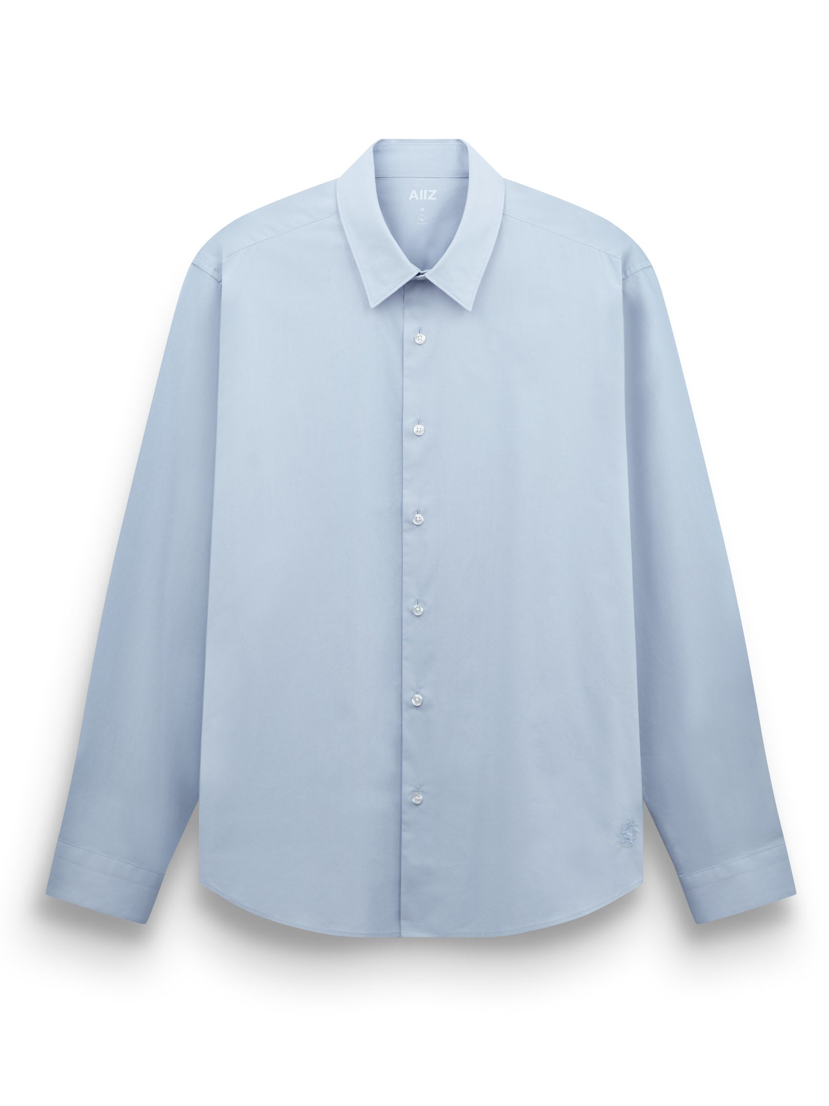 Men's Natural Cotton Long Sleeve Shirt (Light Blue / S)