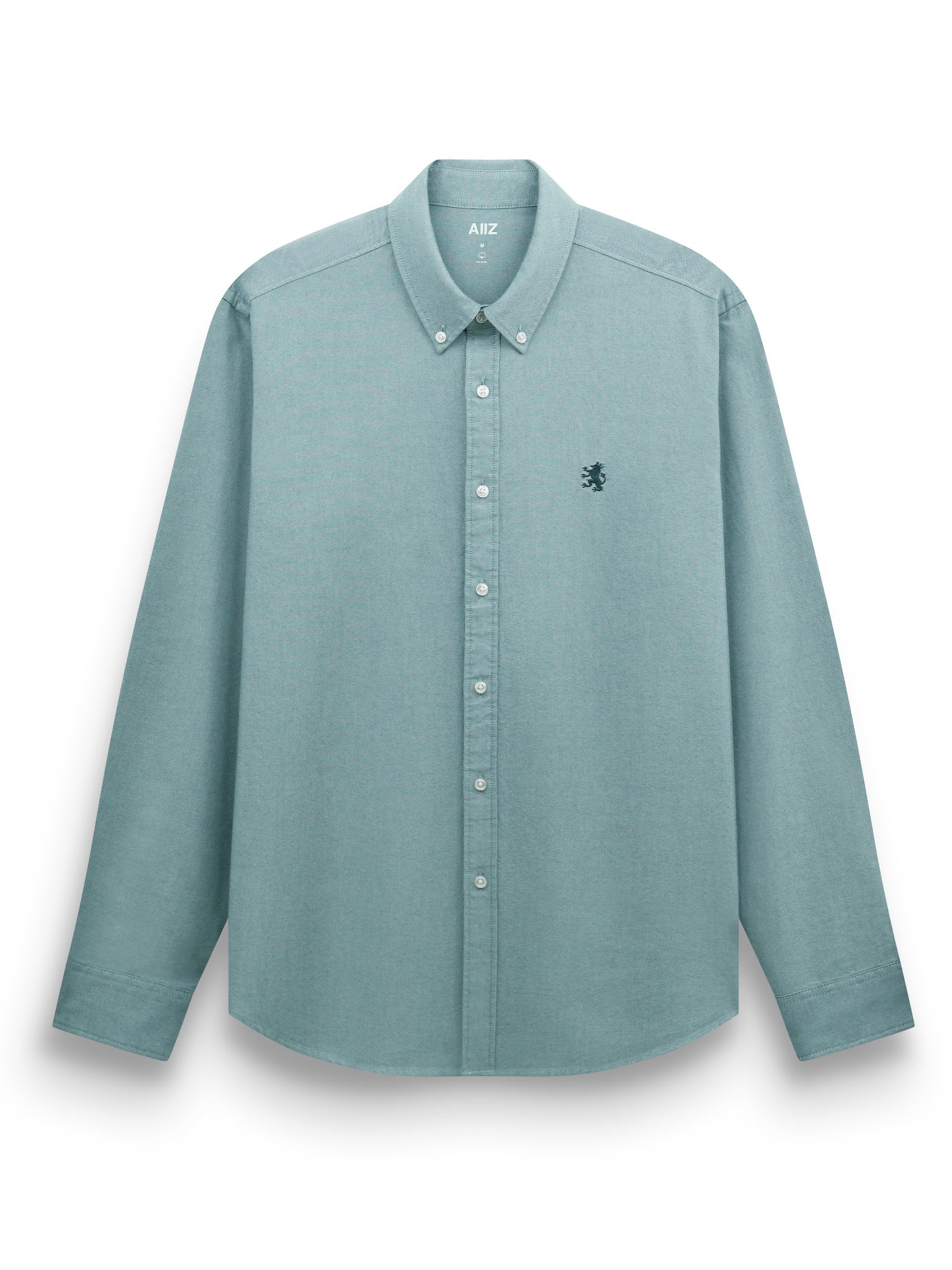 Men's Oxford Long Sleeve Shirts (Light Green / S)