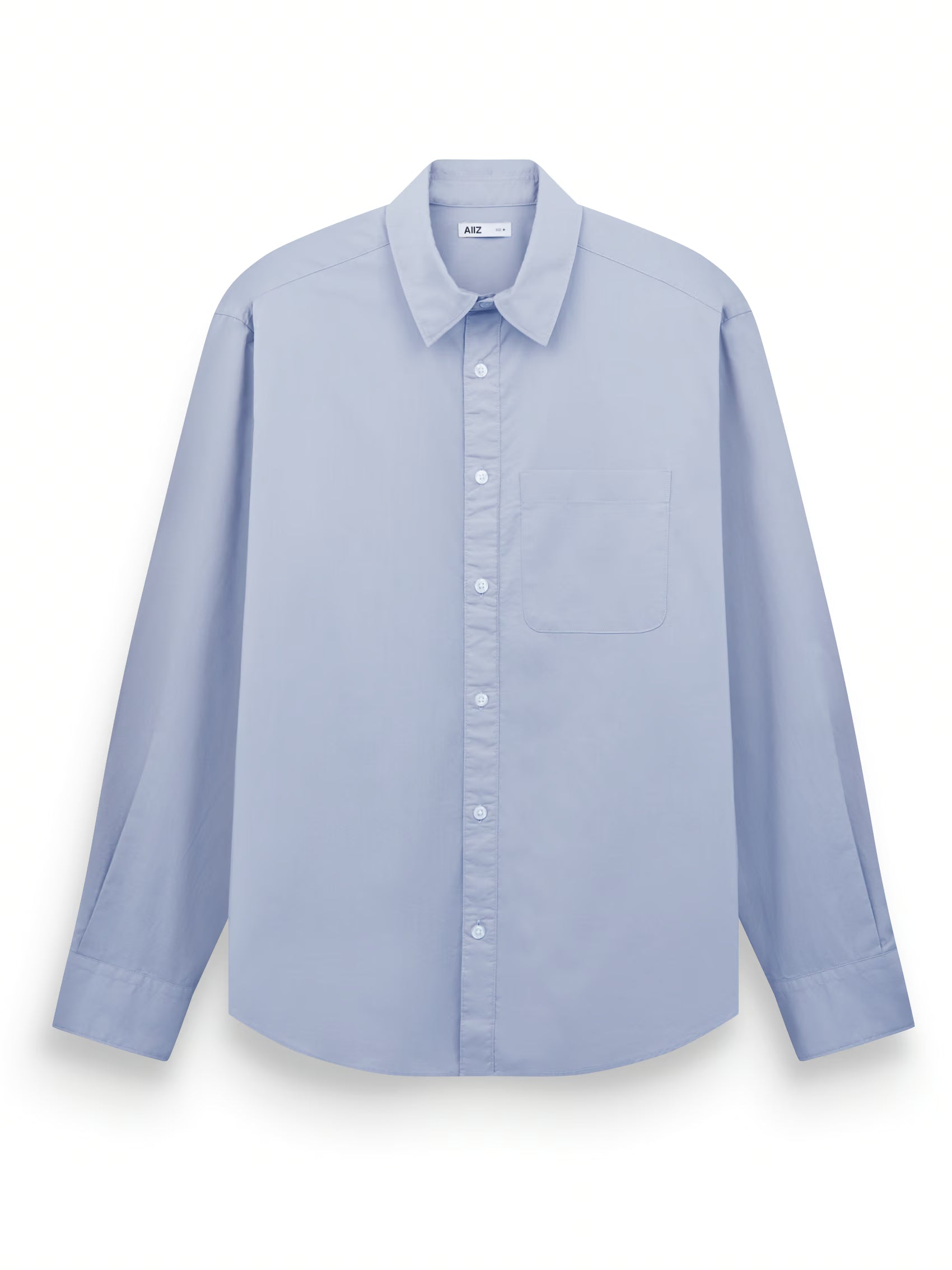 Men's Natural Cotton Long Sleeve Shirt (Light Blue / S)